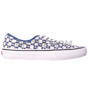 Supreme Blue Checkered Vans Authentic USED