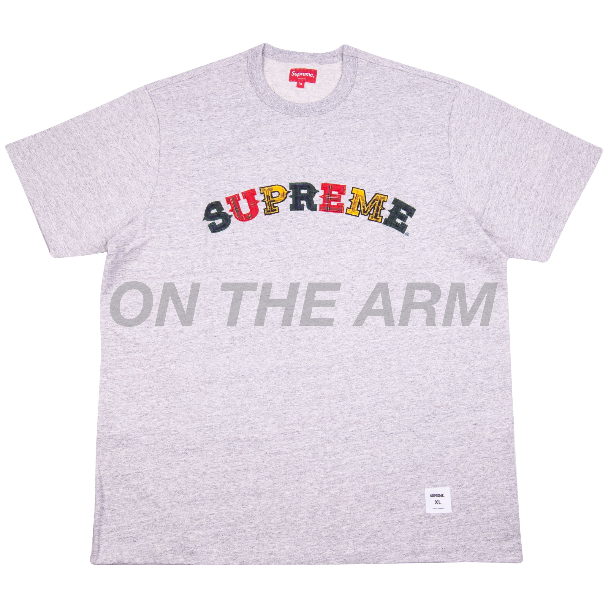 Supreme Grey Plaid Applique Shirt
