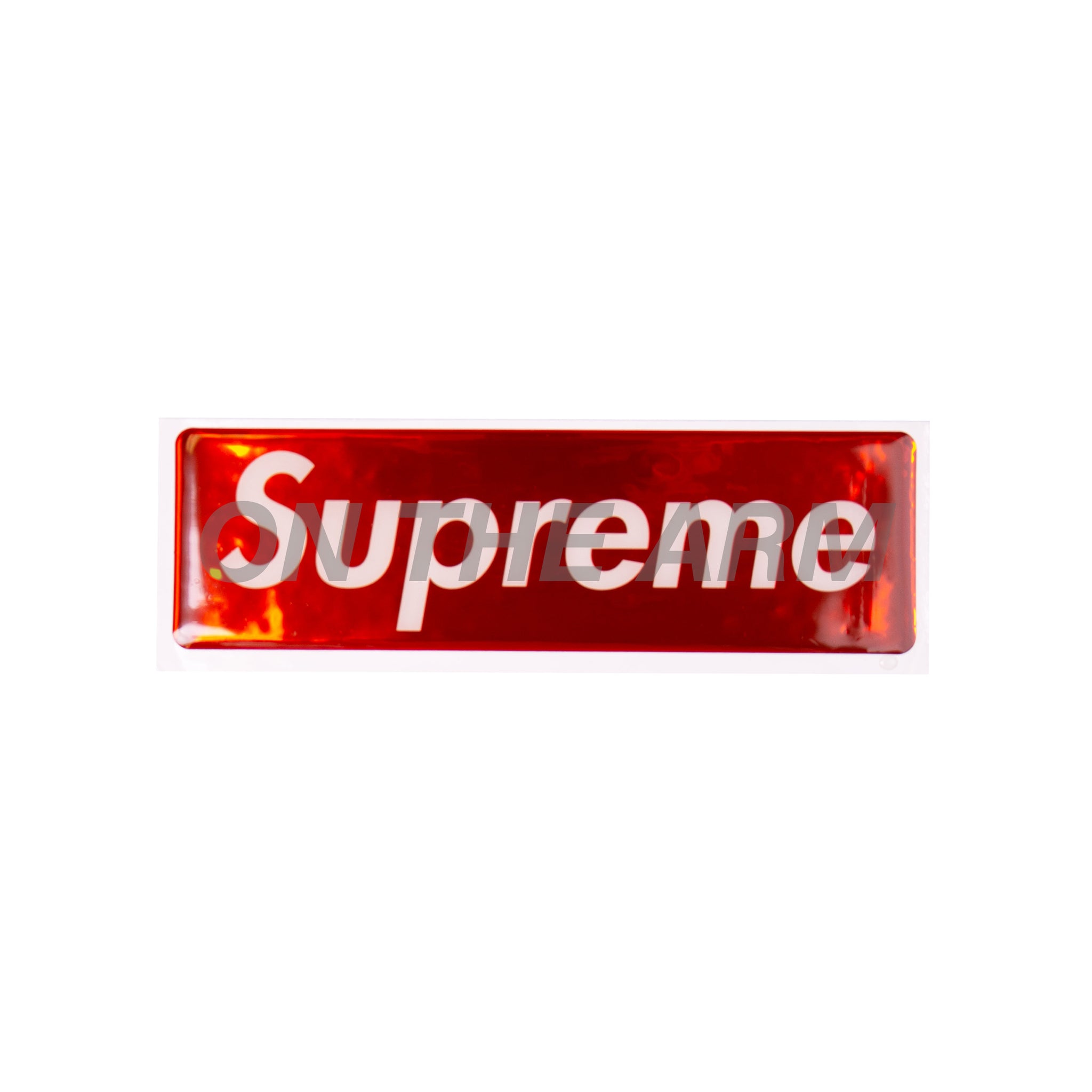 Supreme Red Raised Plastic Box Logo Sticker