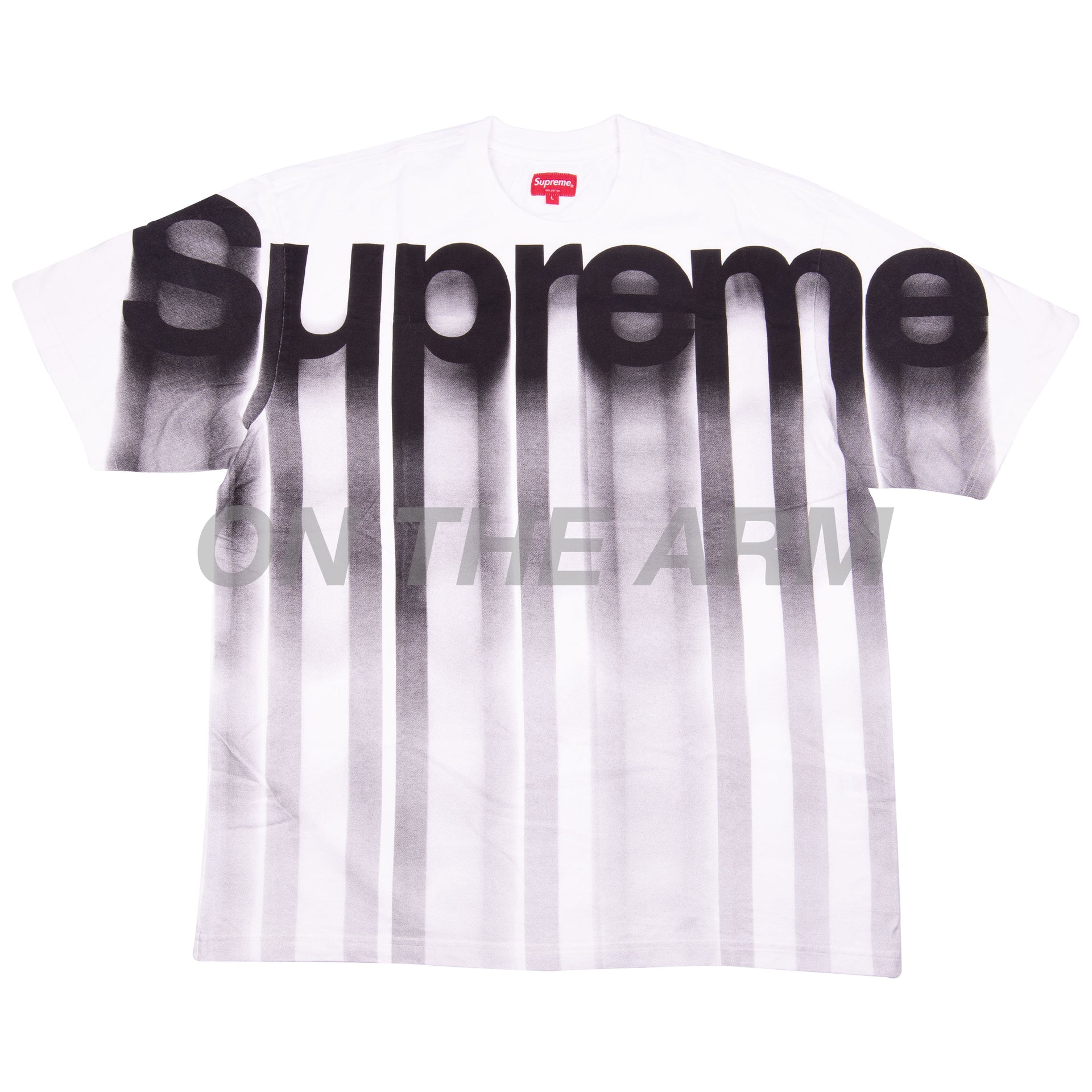 Supreme White Bleed Logo Tee