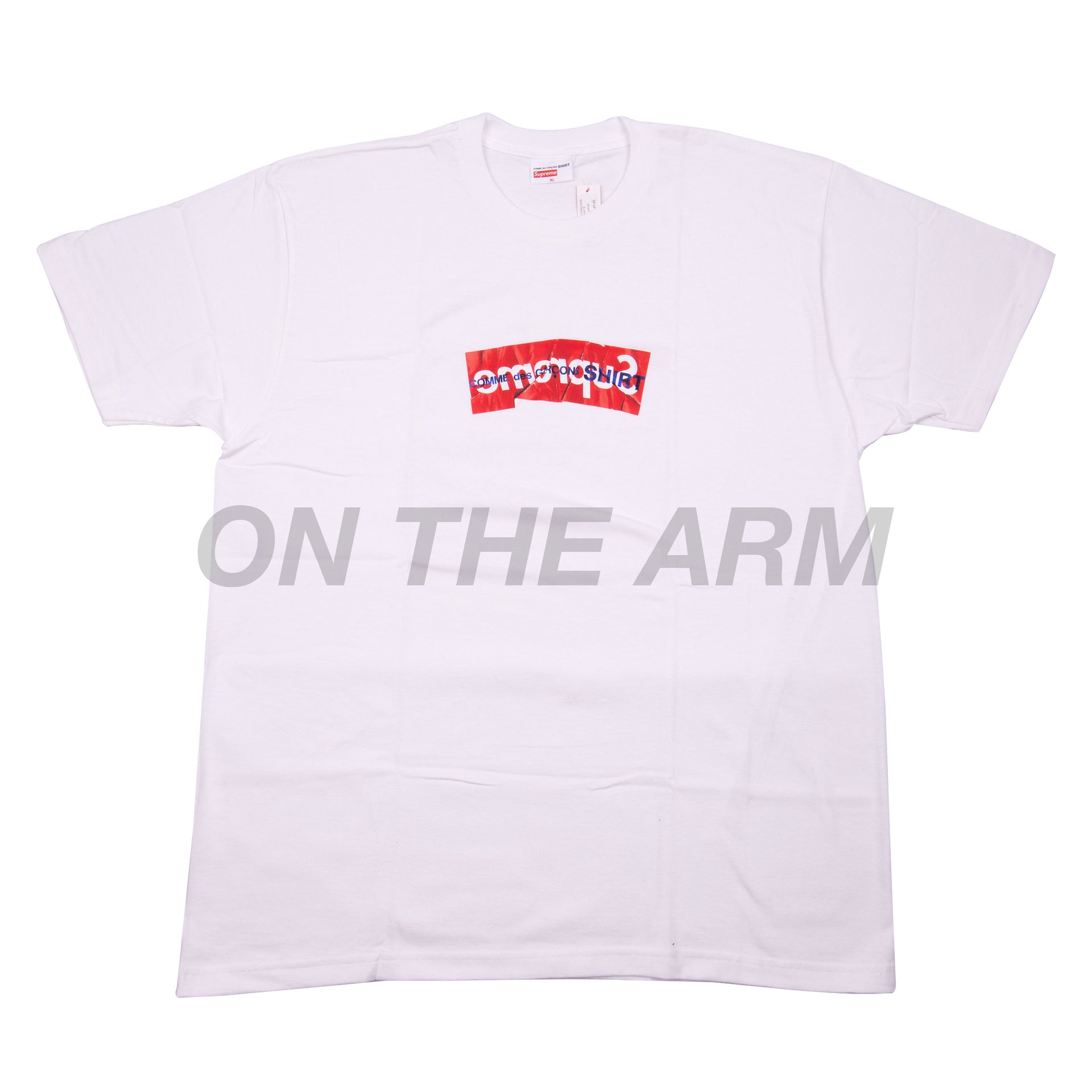 Supreme White CDG5 Box Logo Tee