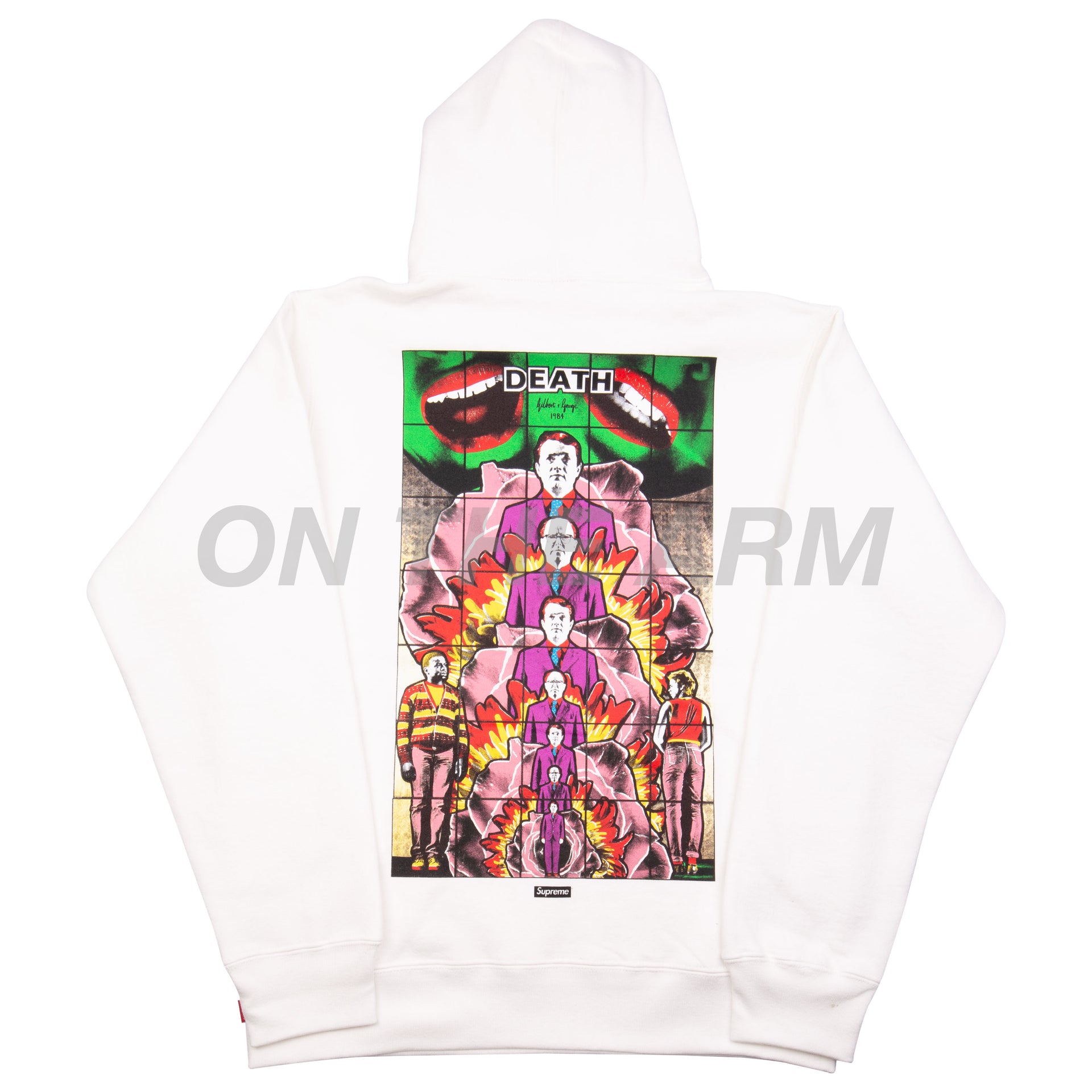 Supreme White Gilbert & George DEATH Hoodie