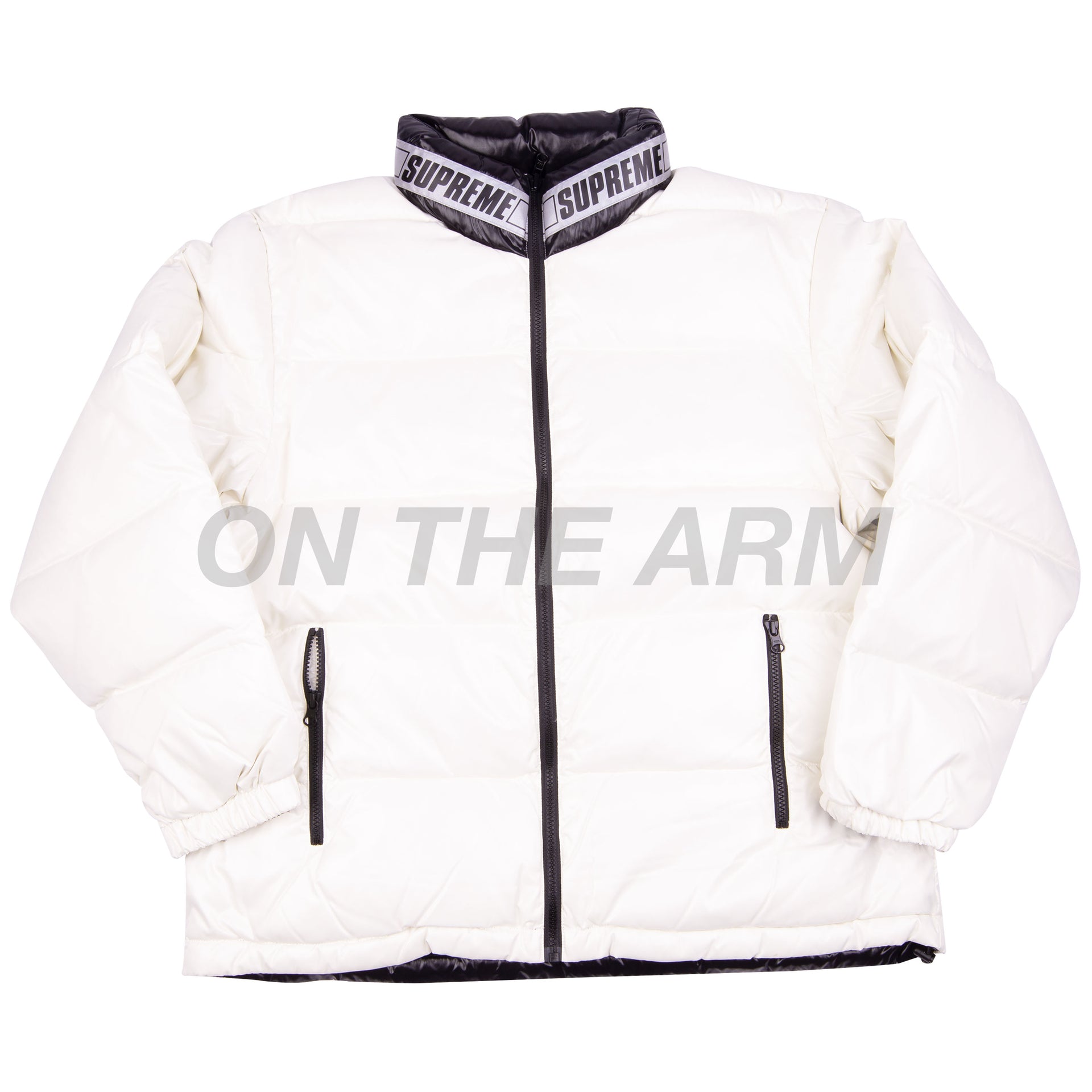 Supreme White Reversible Puffy Jacket