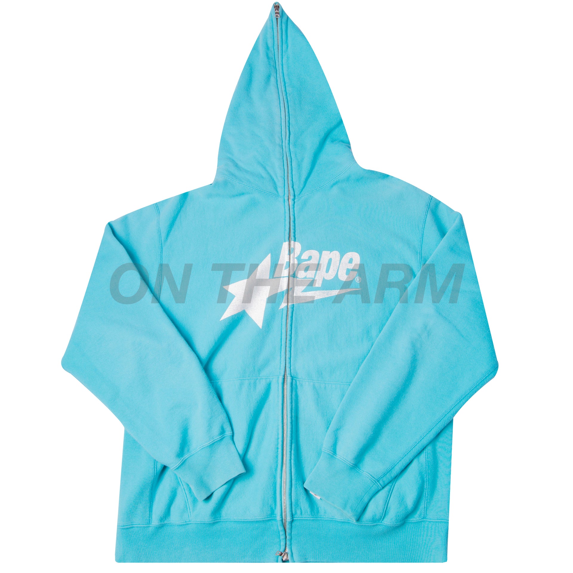Bape Aqua Sta Logo Zip USED