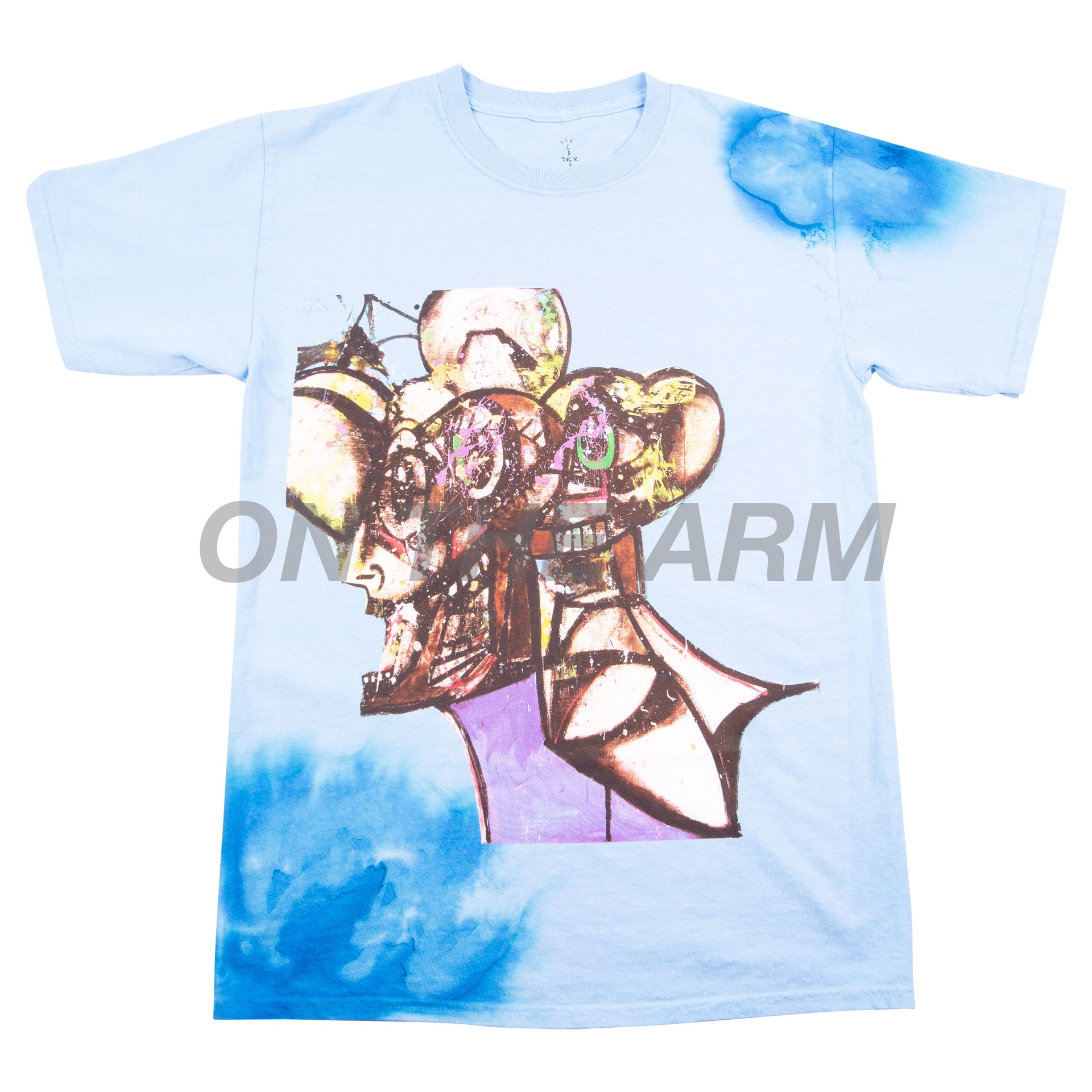 Travis Scott Blue Dyed Franchise Portrait Tee