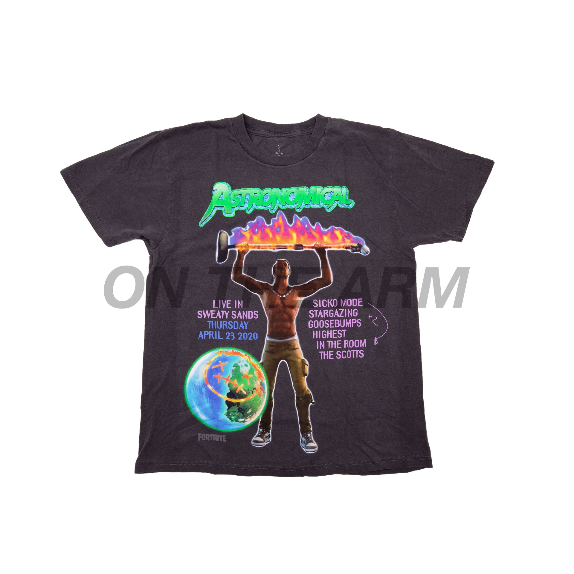 Travis Scott Graphite Back Bling Tee
