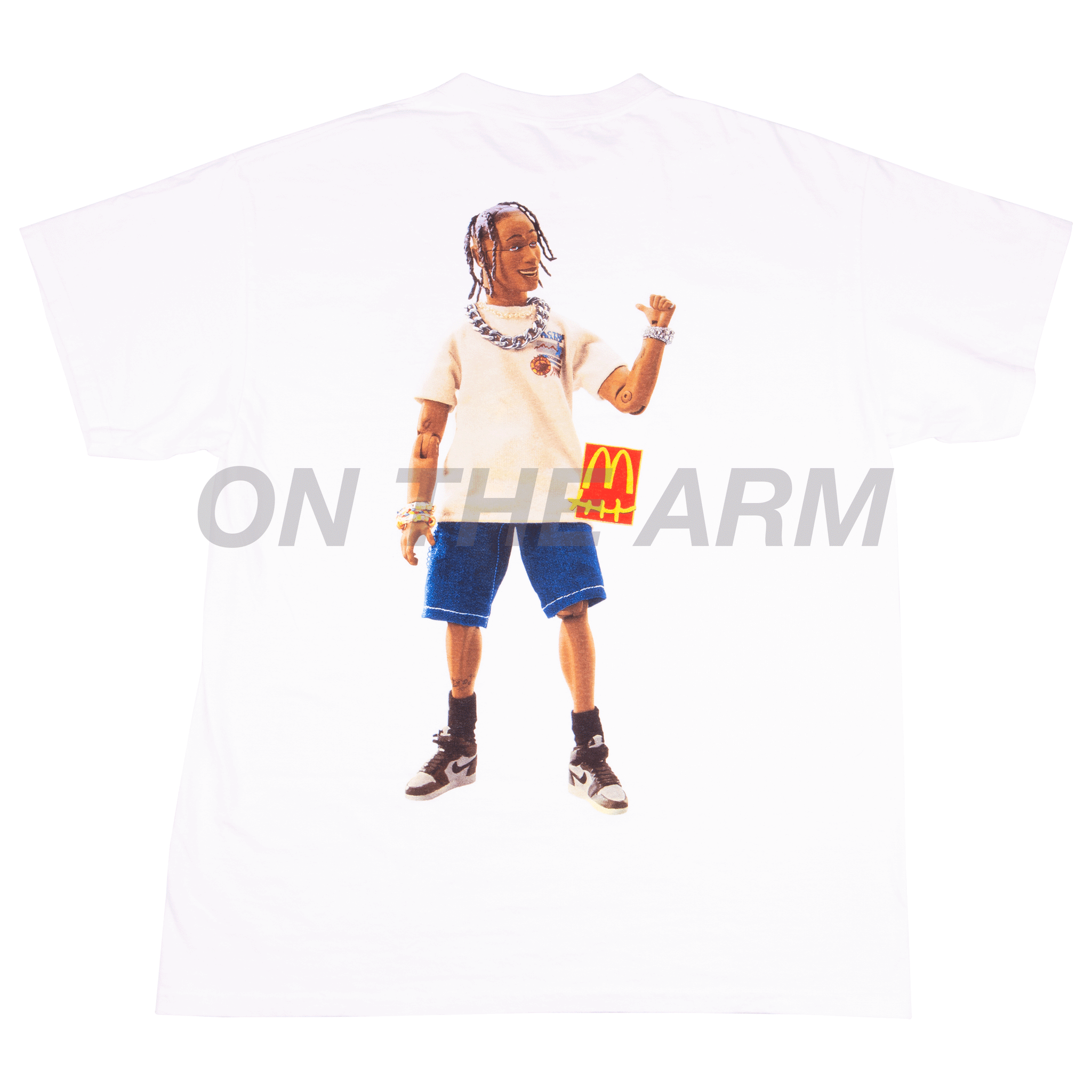 Travis Scott White McDonalds Action Figure Series Tee