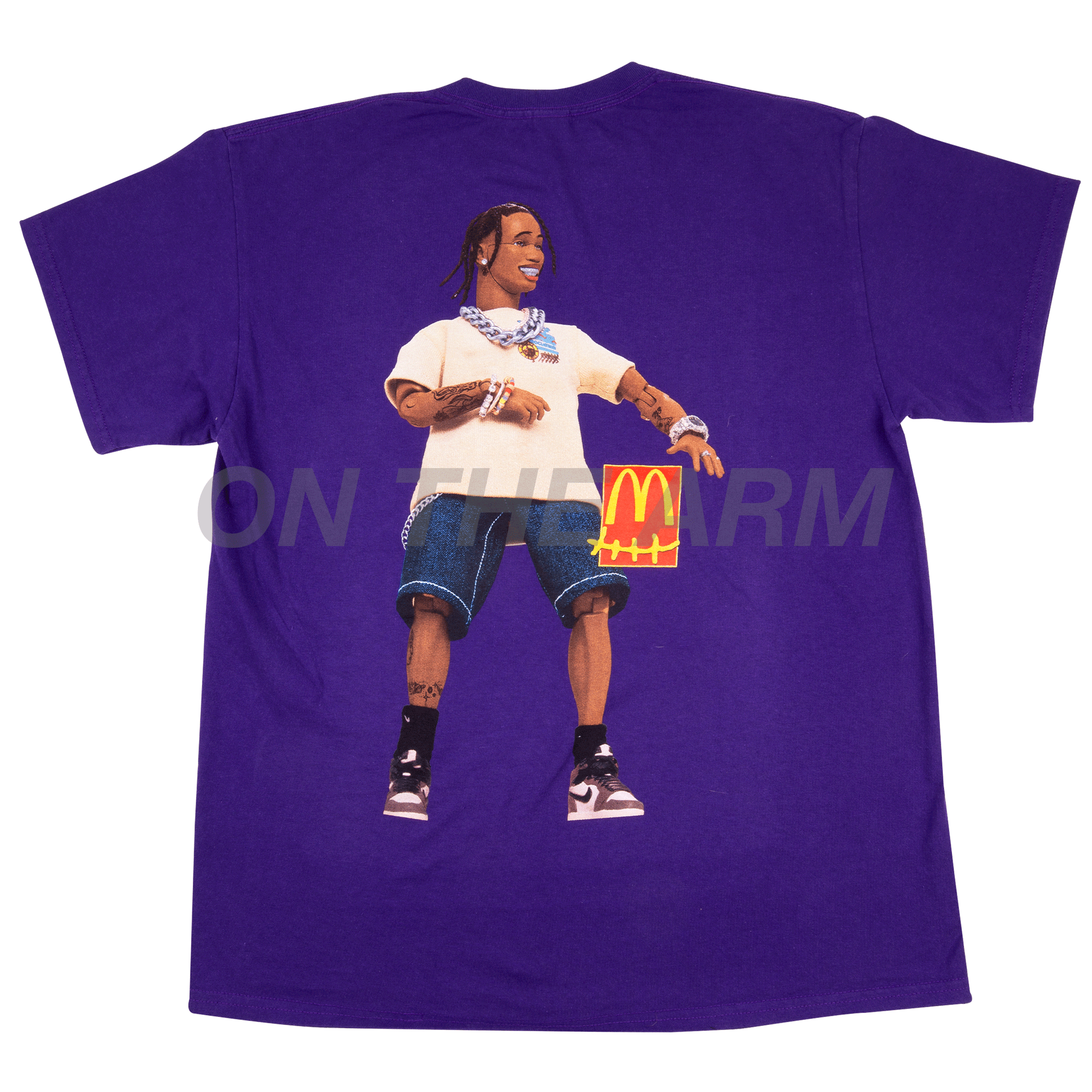 Travis Scott Purple McDonalds Action Figure Series Tee