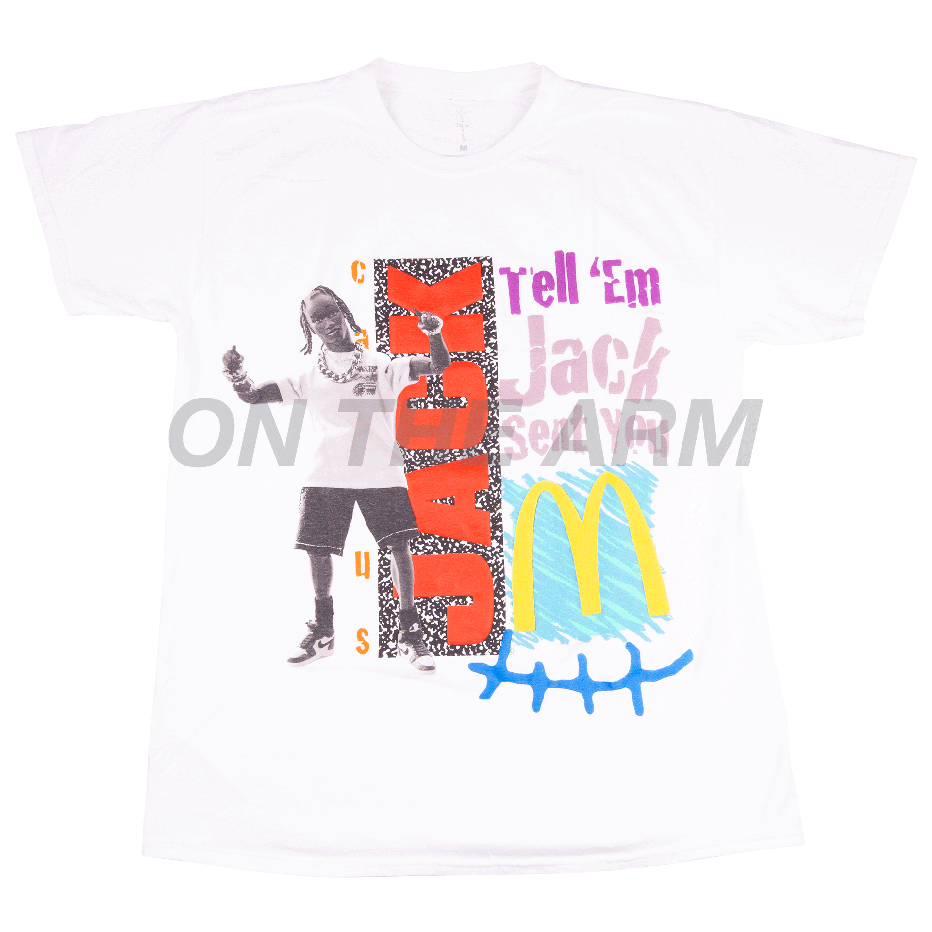 Travis Scott White McDonalds Smile Tee