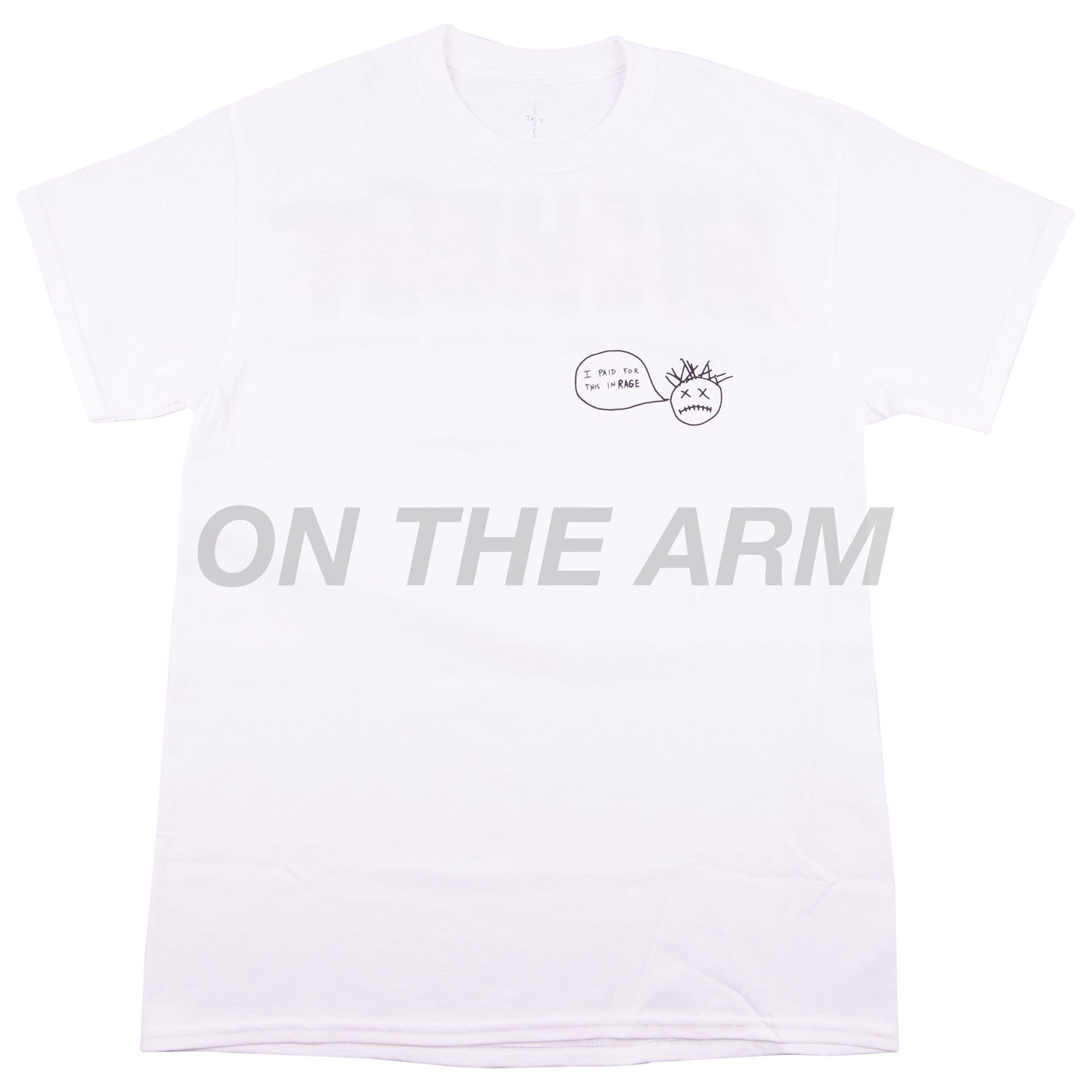 Travis Scott White Paid In Rage Tee