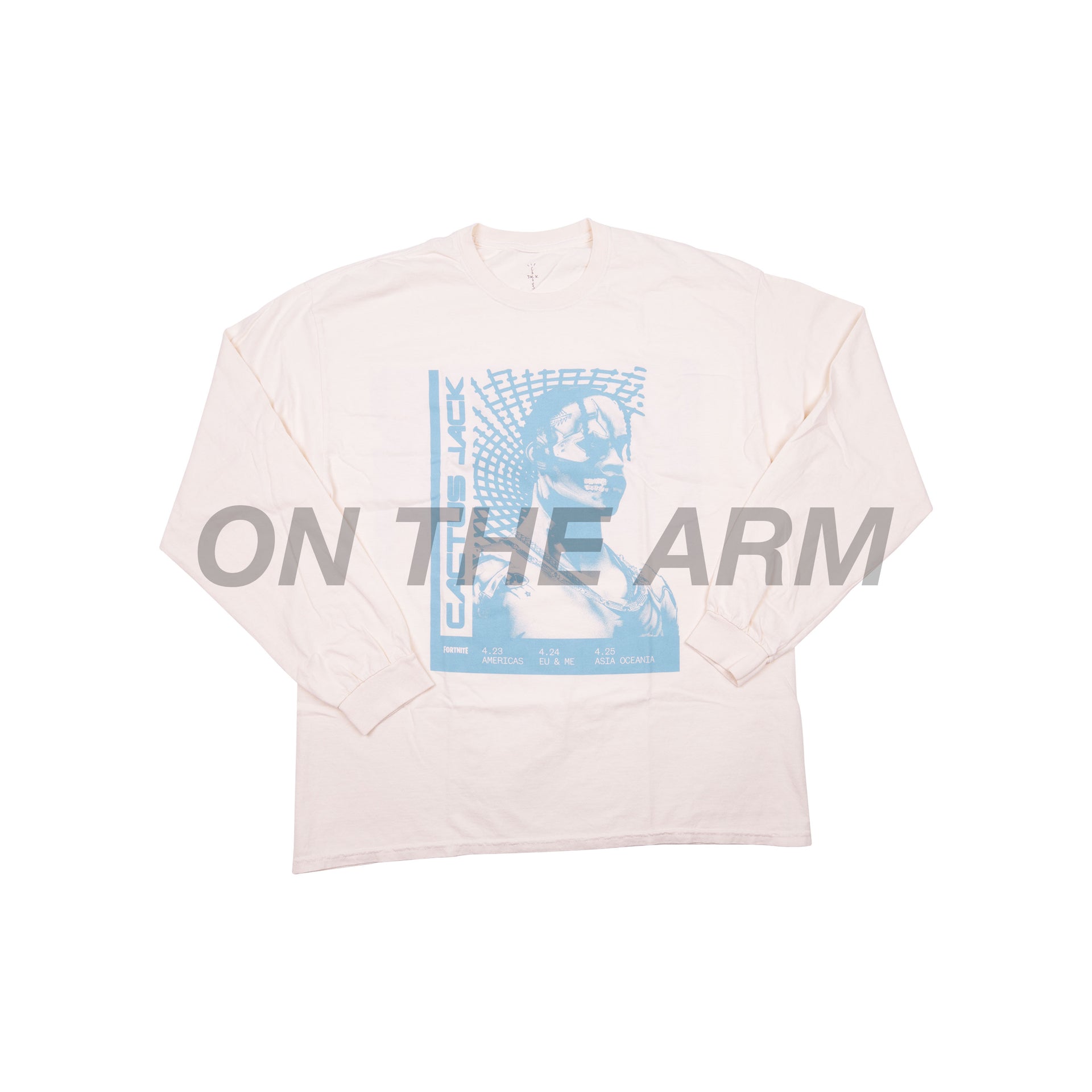 Travis Scott White T-3500 Repeat L/S