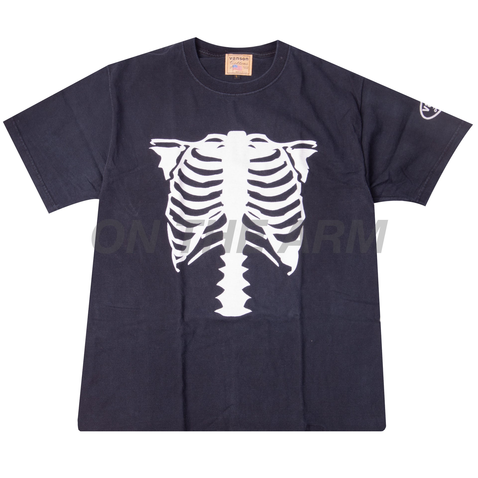 Vintage Black Vanson Leather Skeleton Tee