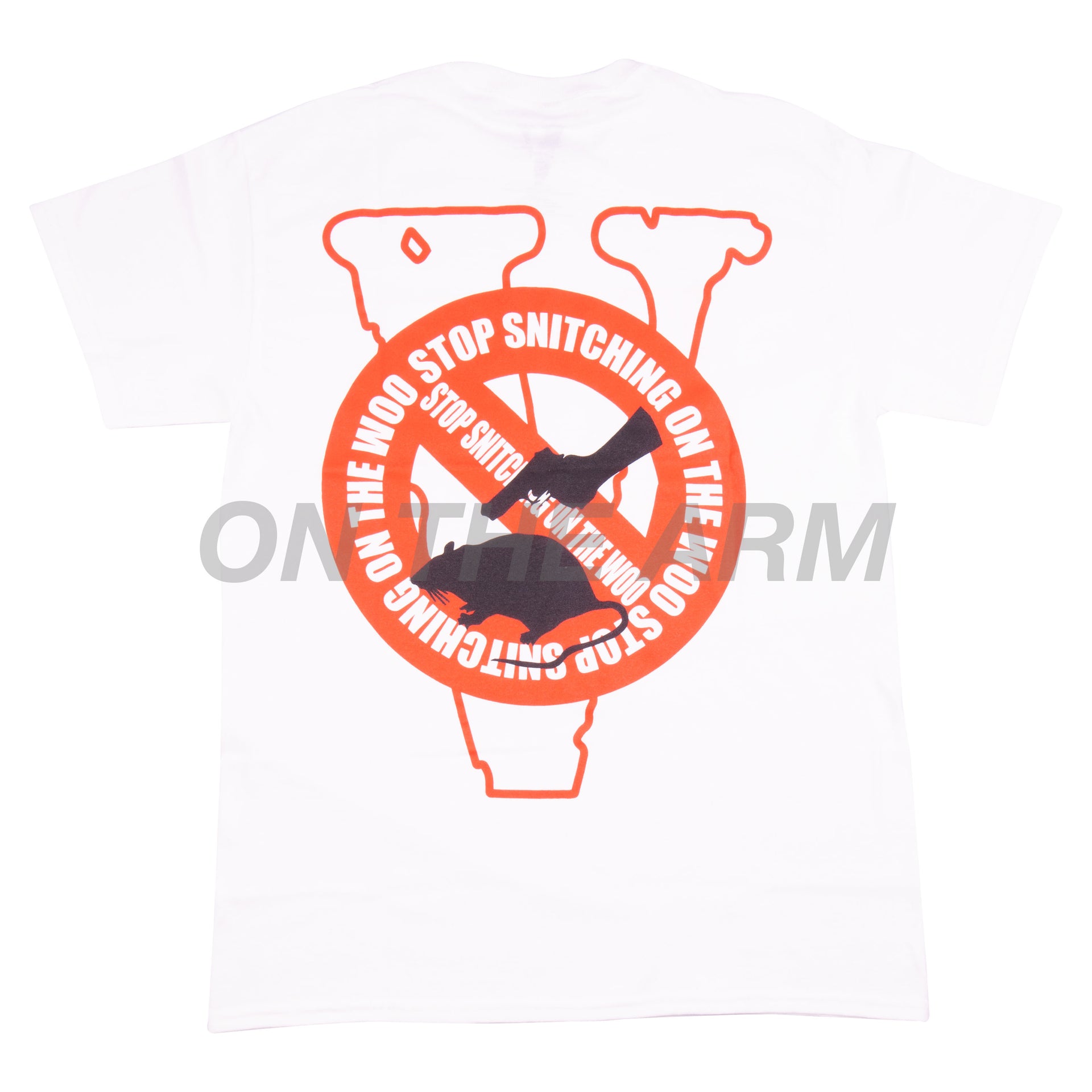 VLONE White Pop Smoke Stop Snitching Tee