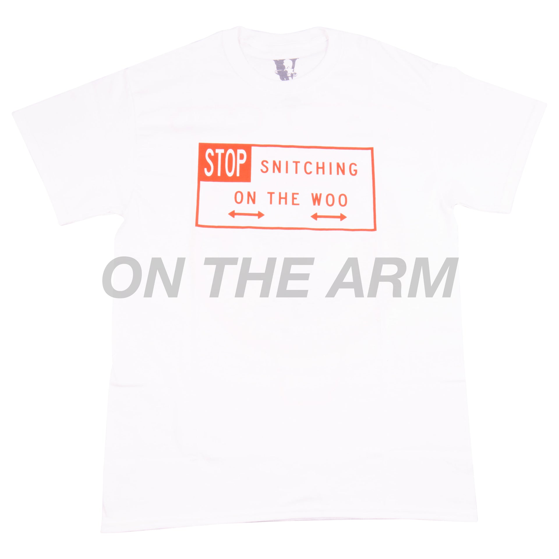 VLONE White Pop Smoke Stop Snitching Tee