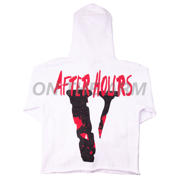 VLONE White XO After Hours Drip Hoodie