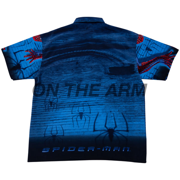 Vintage All Over Print Spider Man Button Up