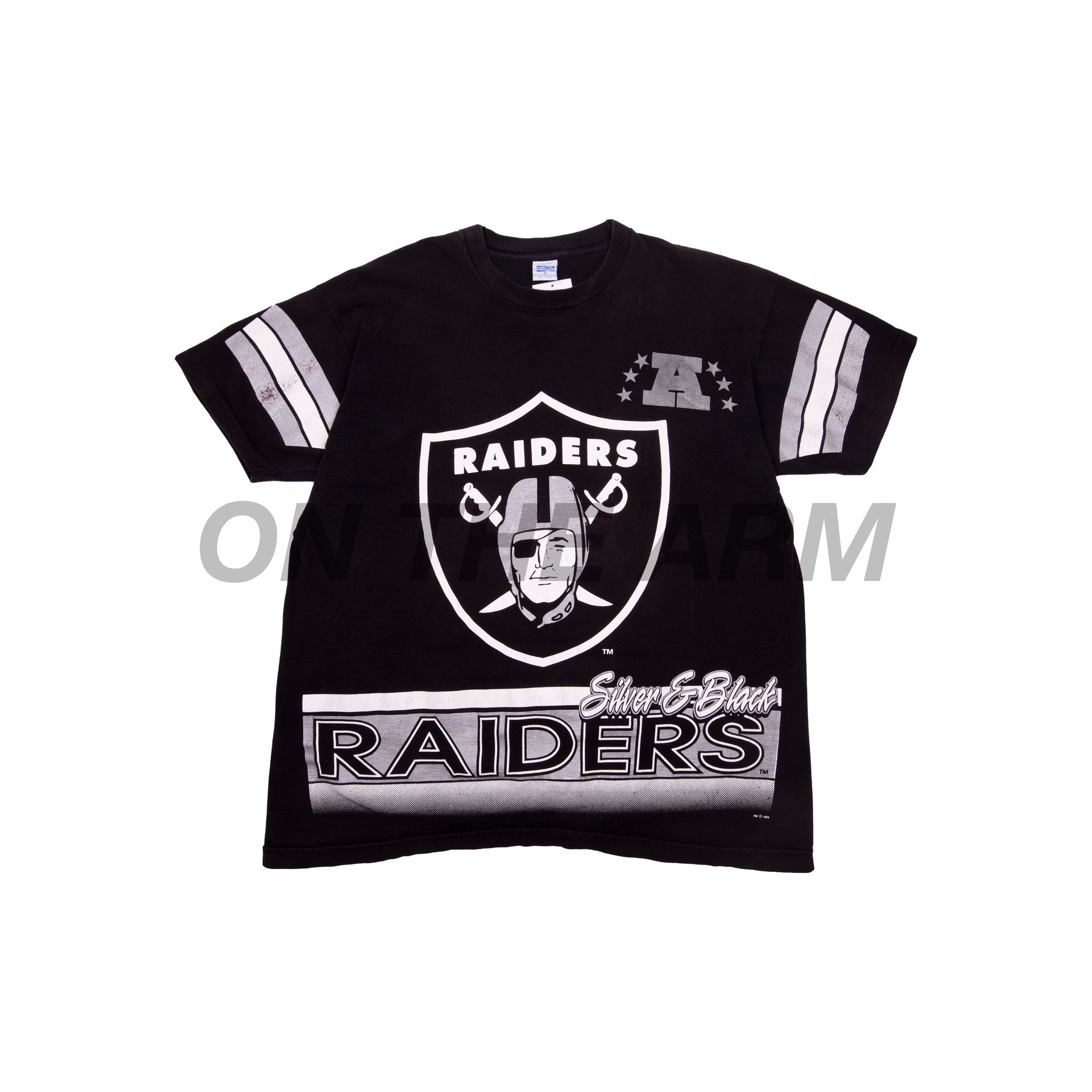 Vintage Black 1994 Raiders All Over Print Tee