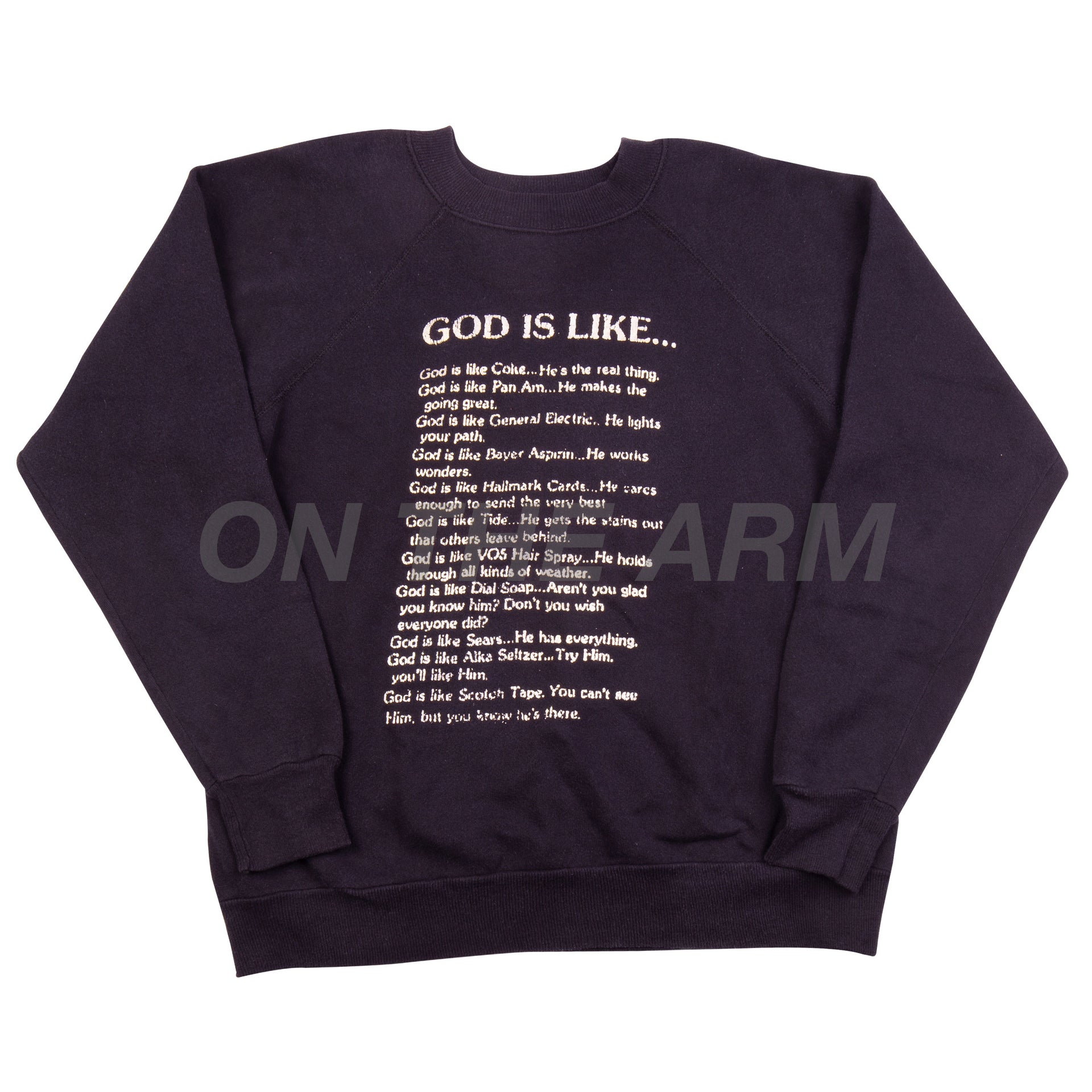 Vintage Black God Is Like Crew