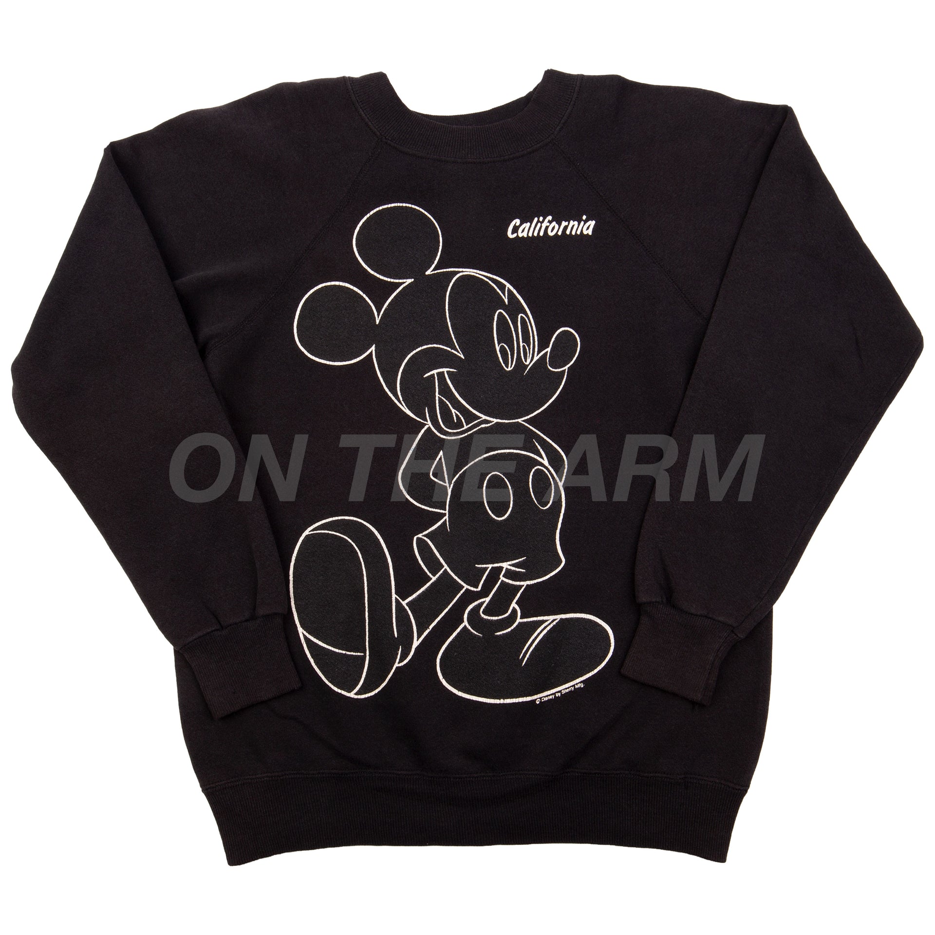 Vintage Black Mickey California Outline Crew