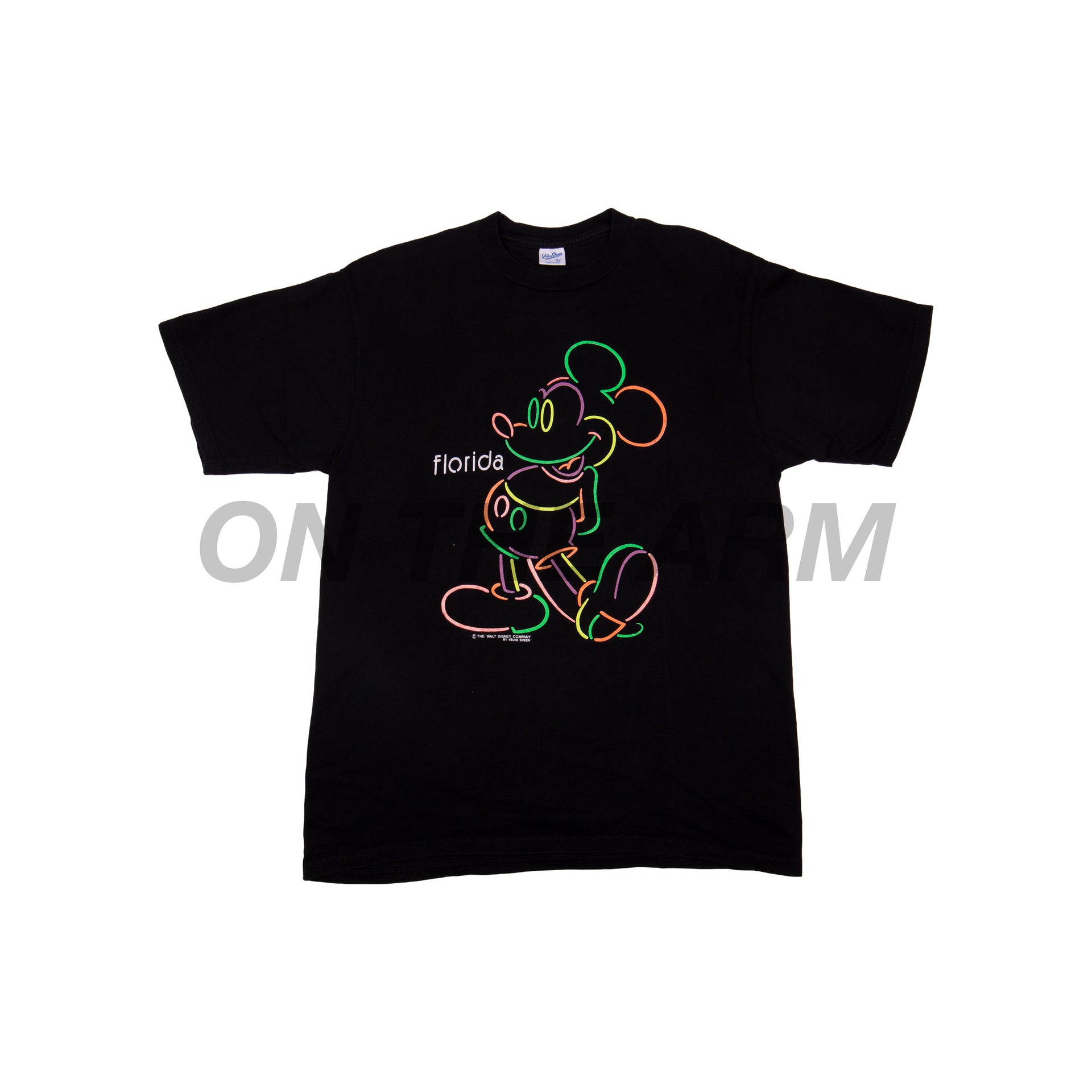 Vintage Black Neon Mickey Tee