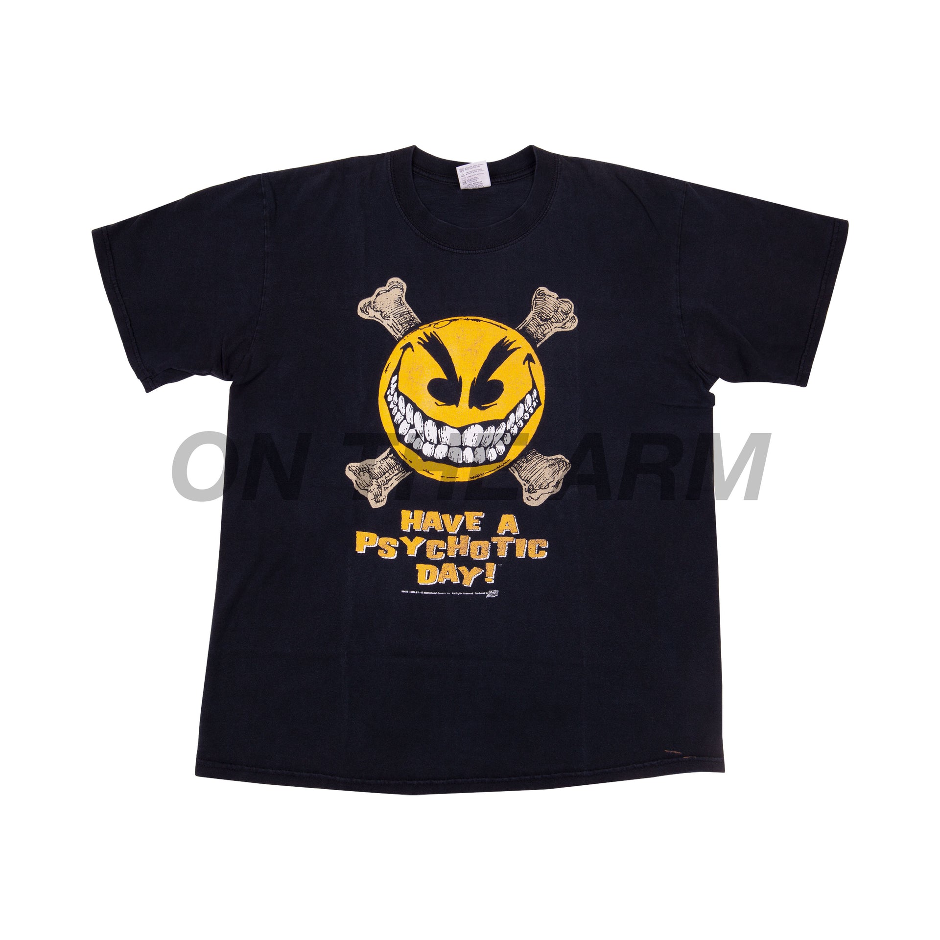 Vintage Black Psychotic Smiley Tee
