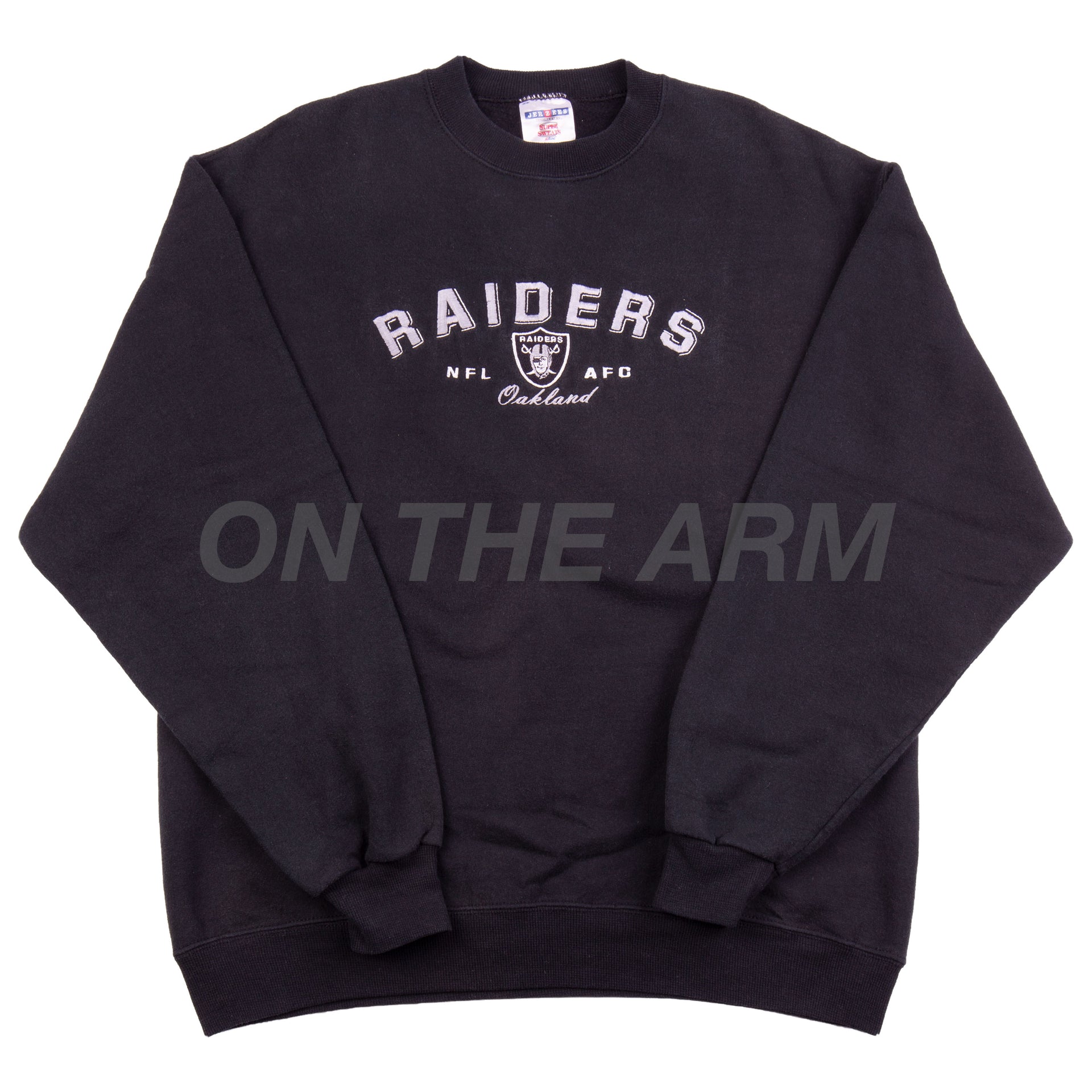Vintage Black Raiders Arc Logo Crew