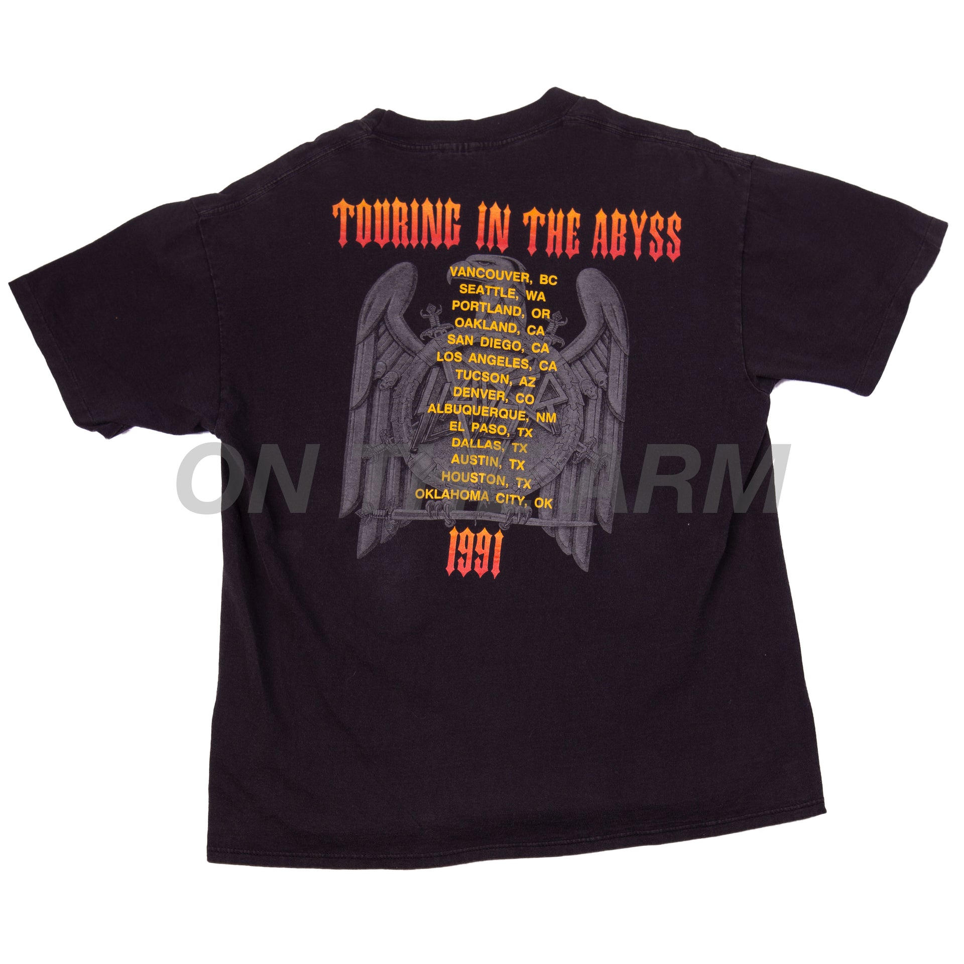 Vintage Black Slayer Touring In The Abyss Tee (1991)