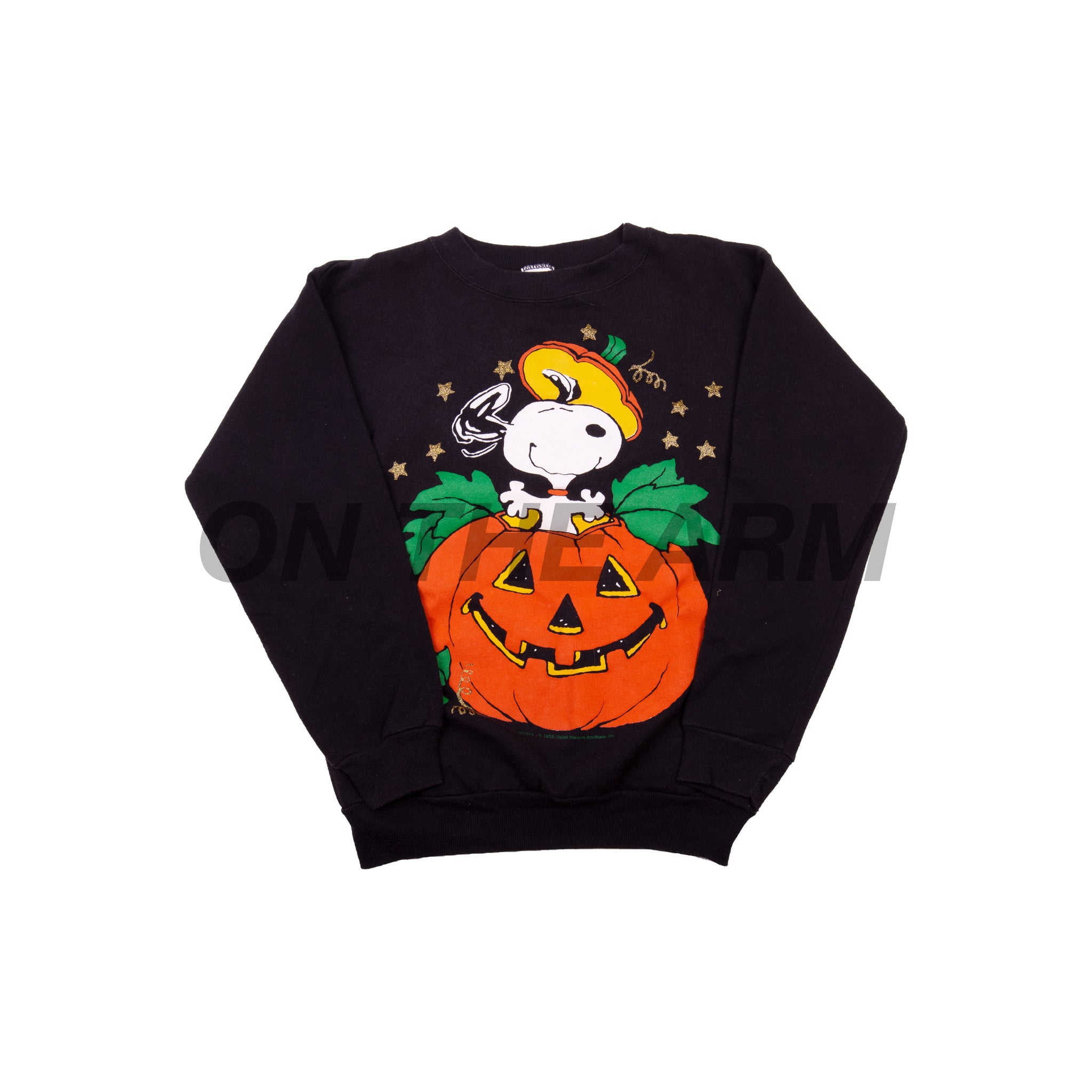 Vintage Black Snoopy Halloween Crew