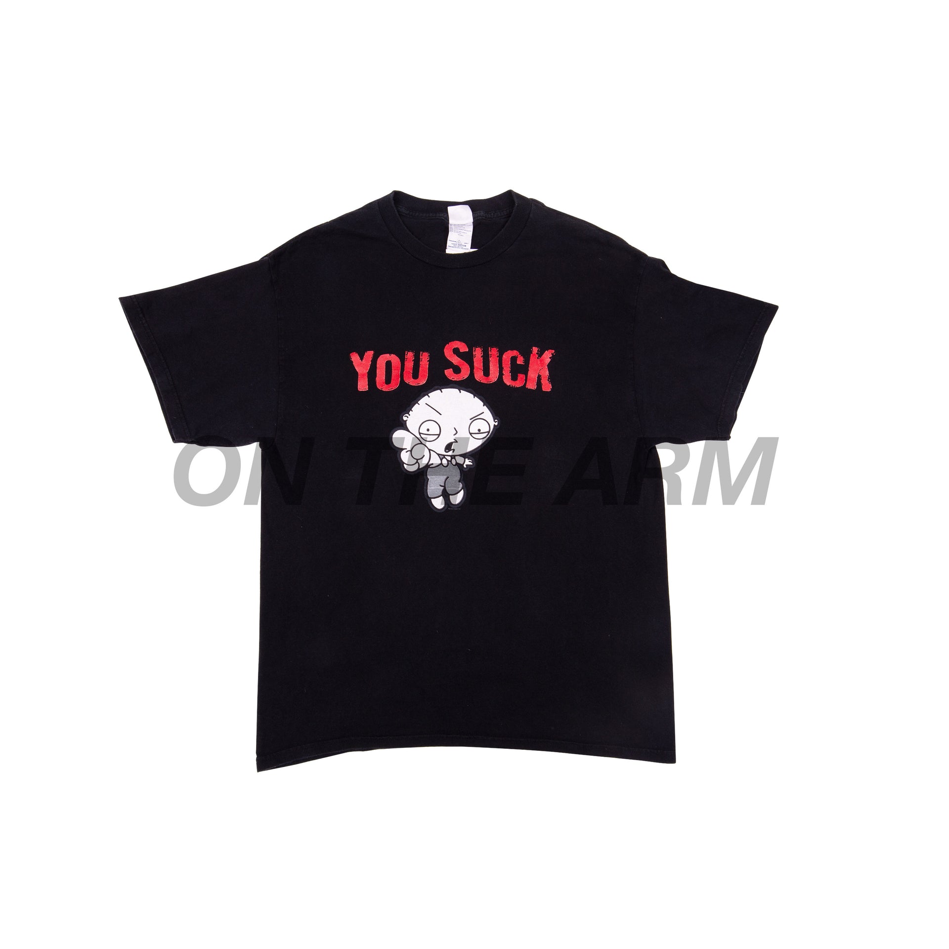 Vintage Black Stewie You Suck Tee
