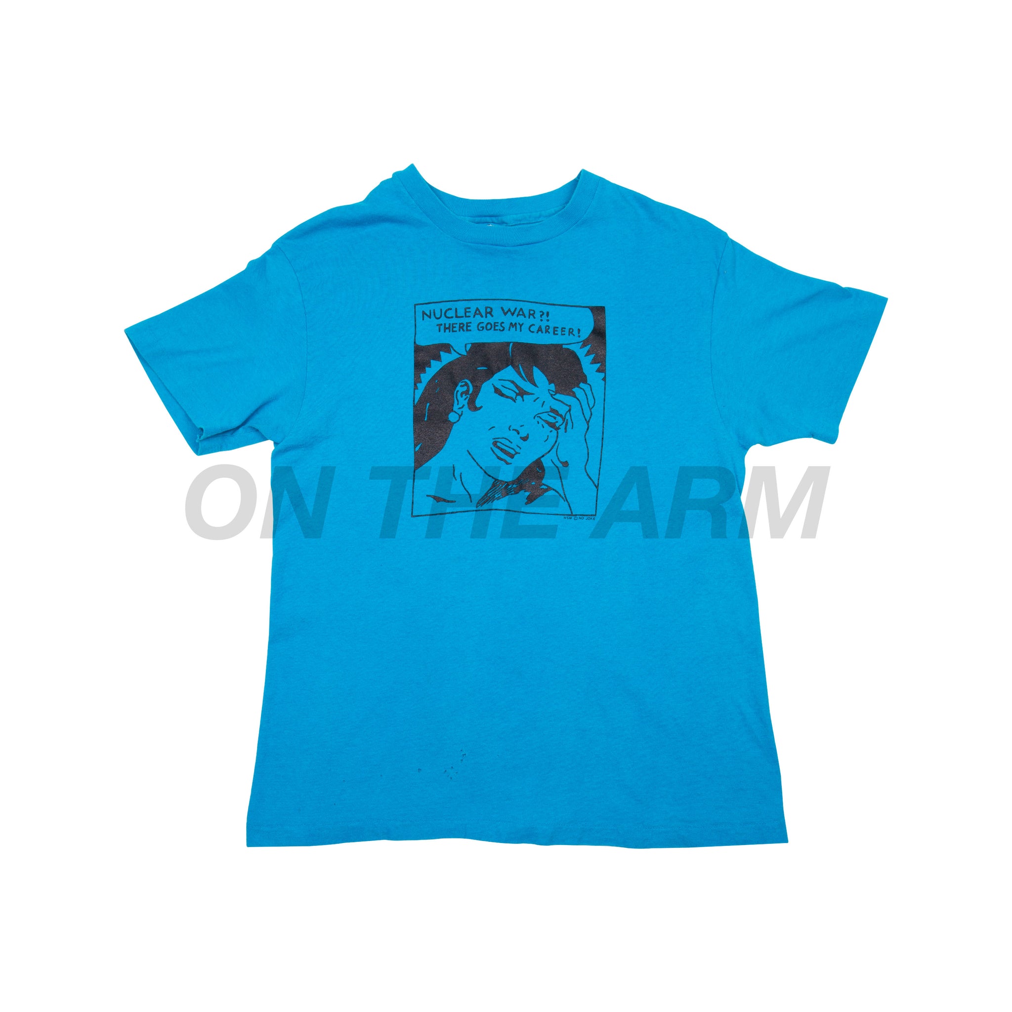 Vintage Blue Mark Vallen Nuclear War Tee