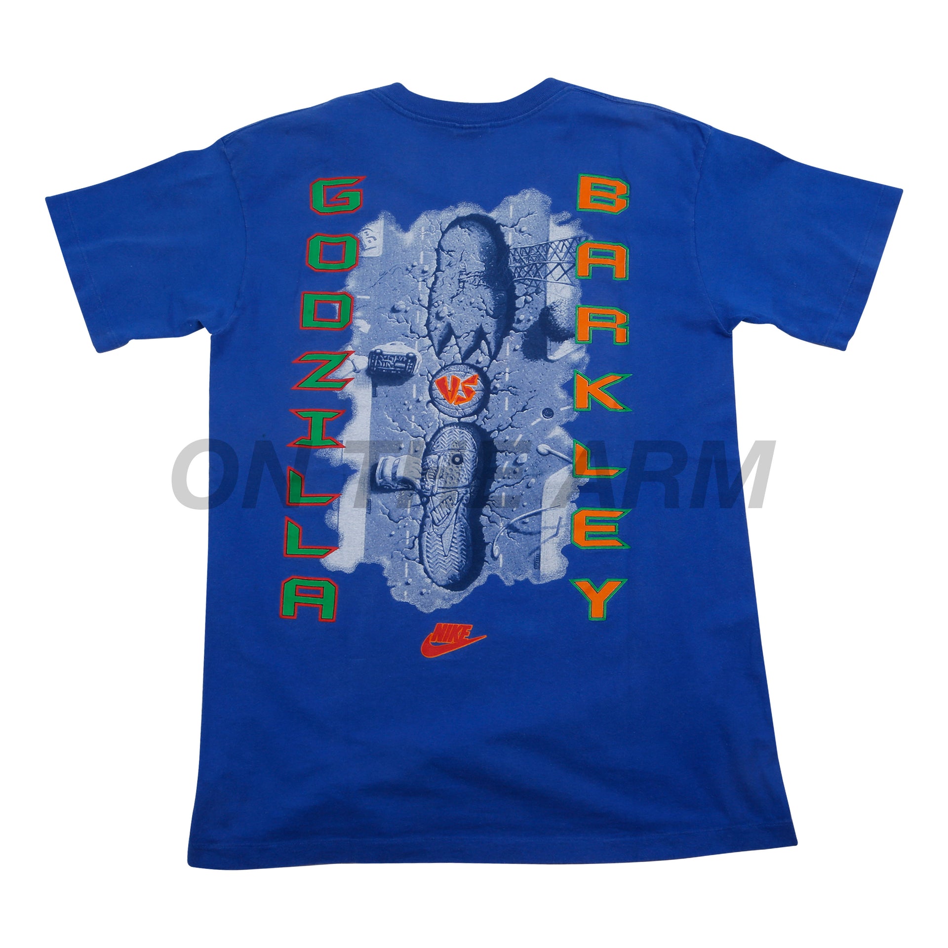 Vintage Blue Nike Barkley vs. Godzilla Tee