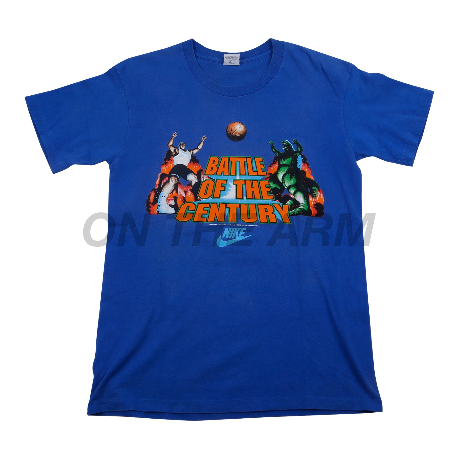 Vintage Blue Nike Barkley vs. Godzilla Tee
