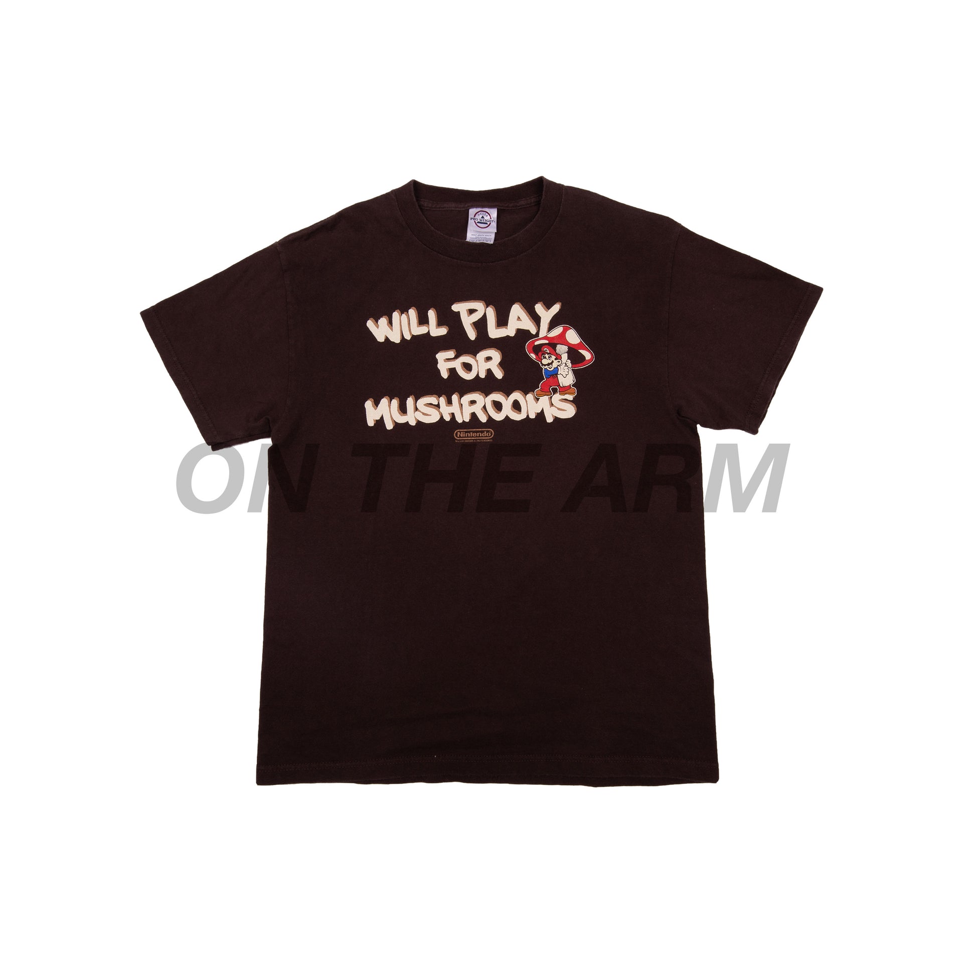 Vintage Brown Super Mario Mushrooms Tee