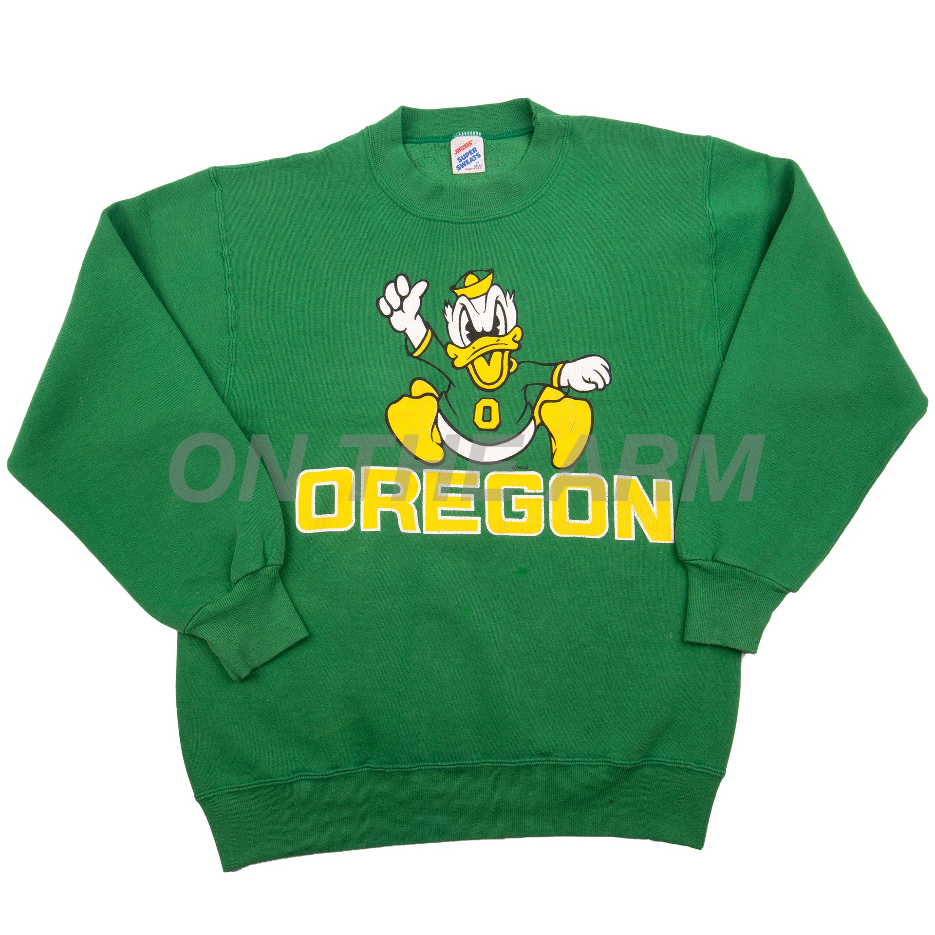 Vintage Green Oregon Ducks Crew