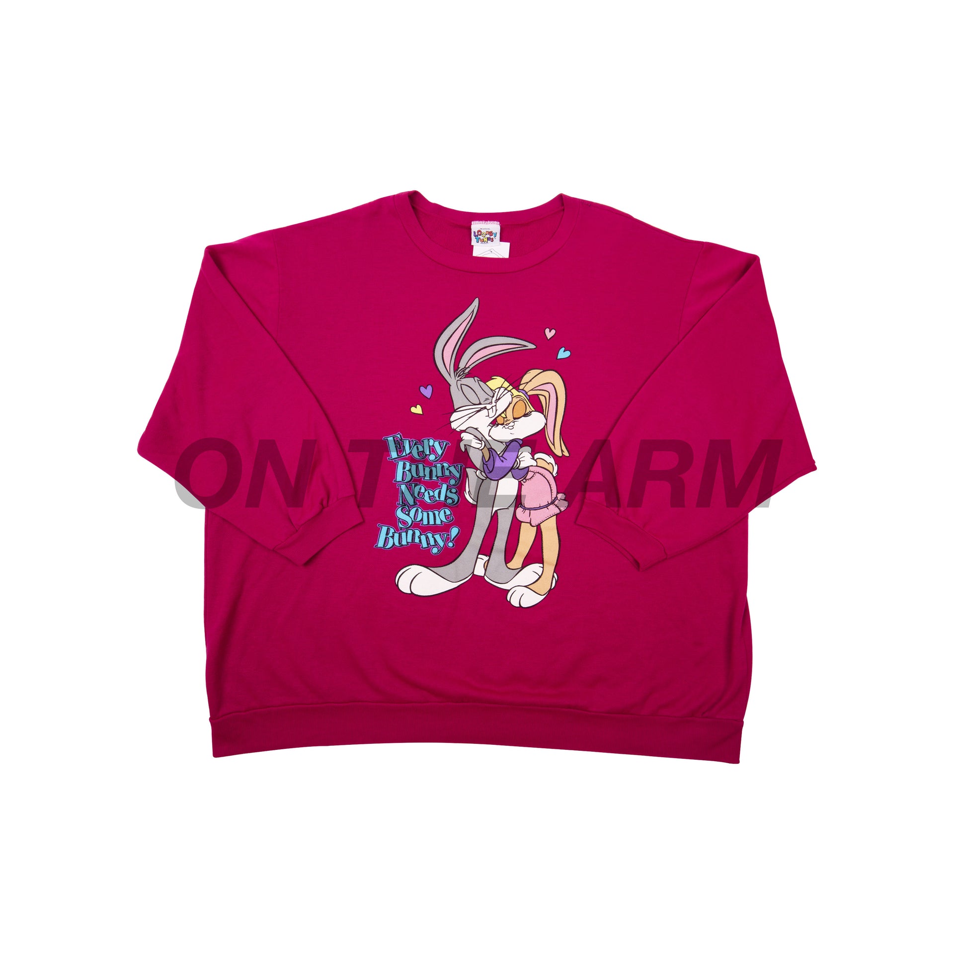 Vintage Magenta Bugs Bunny & Lola Crew