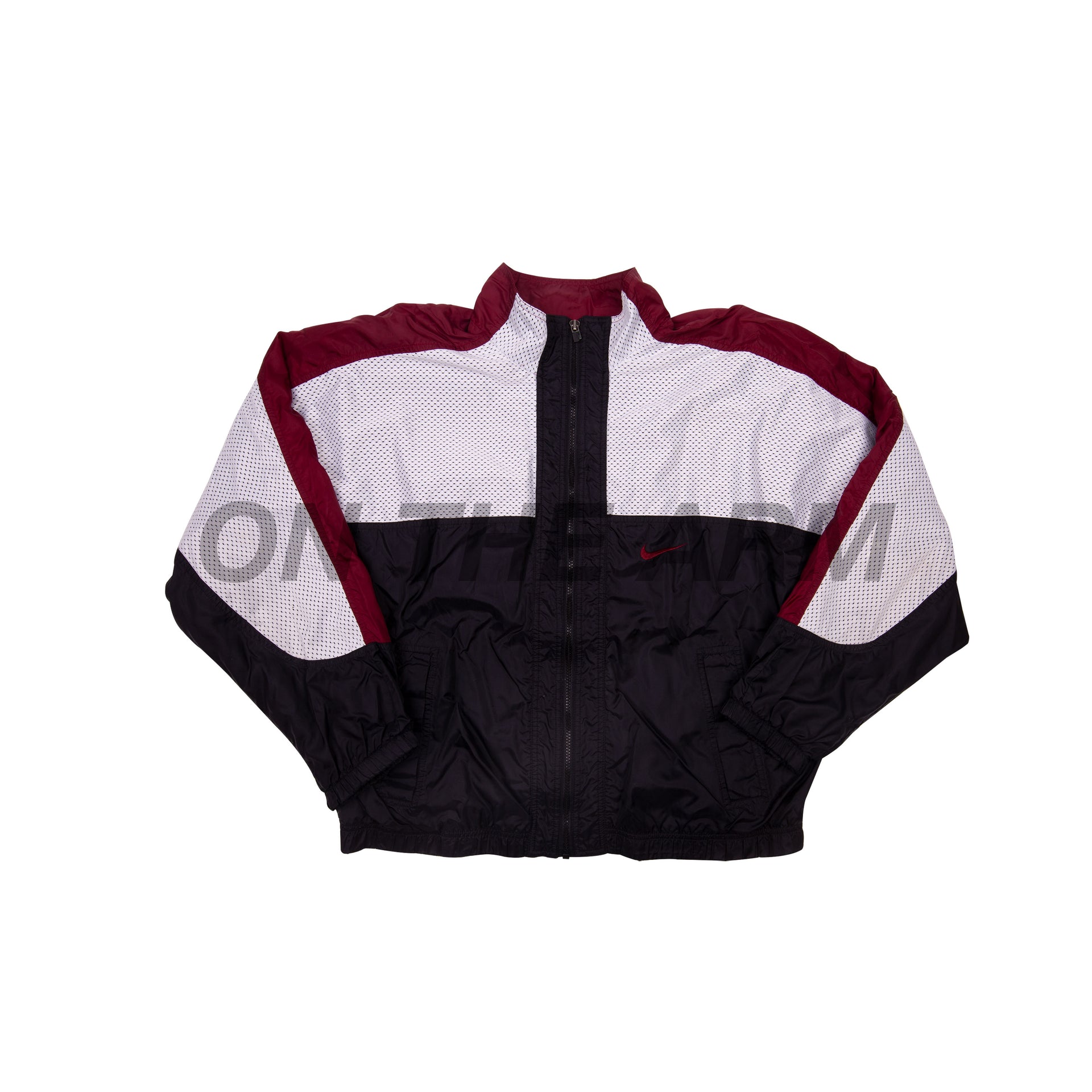 Vintage Maroon/White Nike Mesh Windbreaker