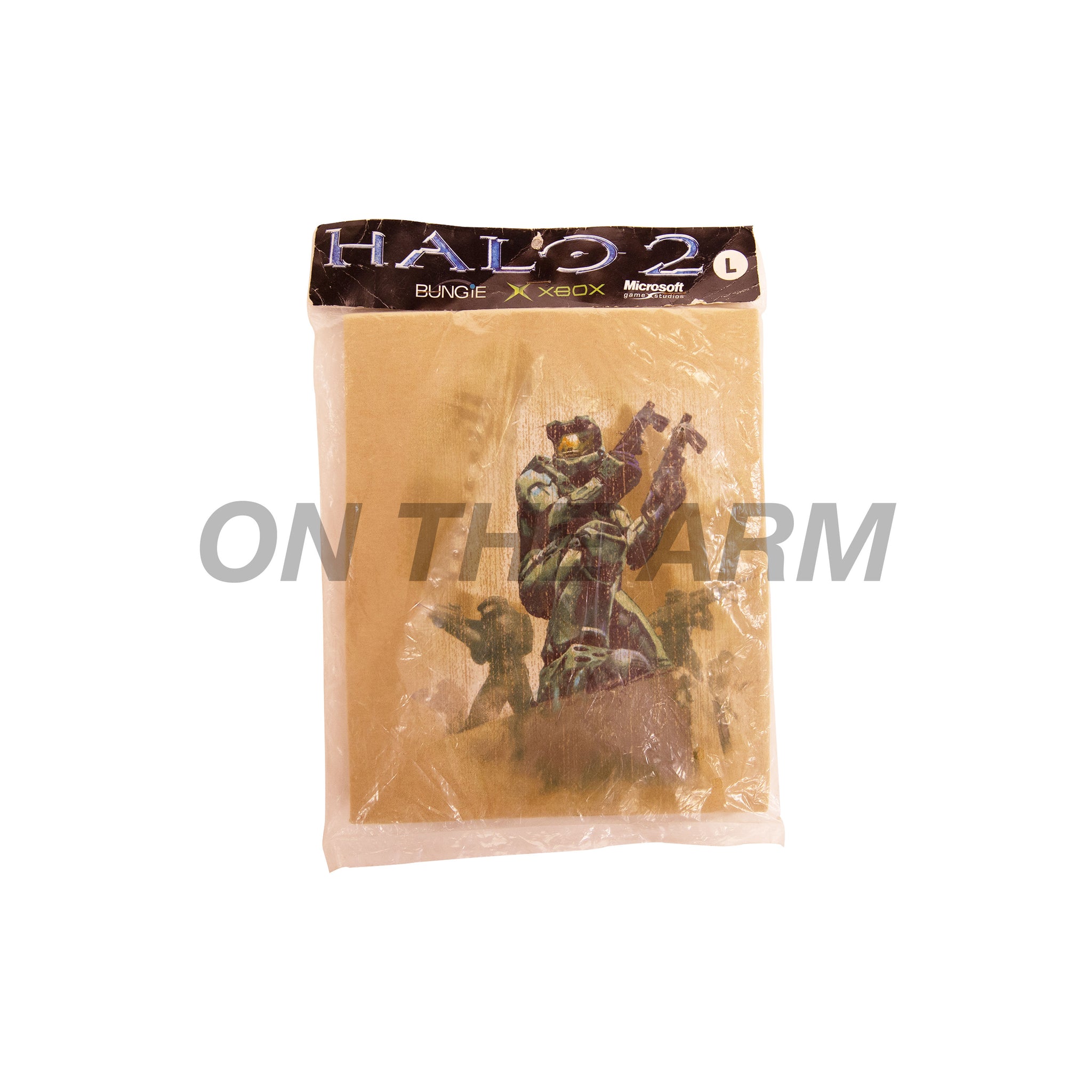 Vintage Natural Halo 2 Master Chief Ringer Tee