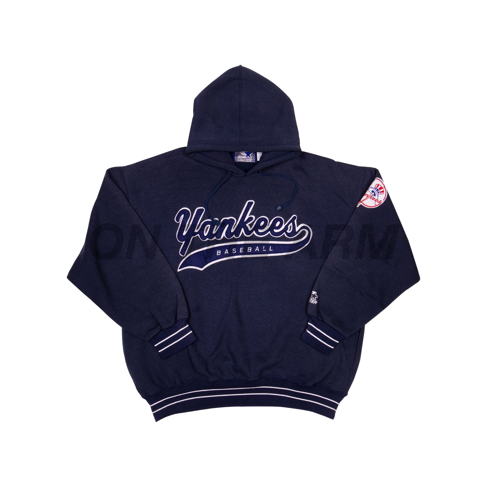 Vintage Navy Starter Yankees Hoodie