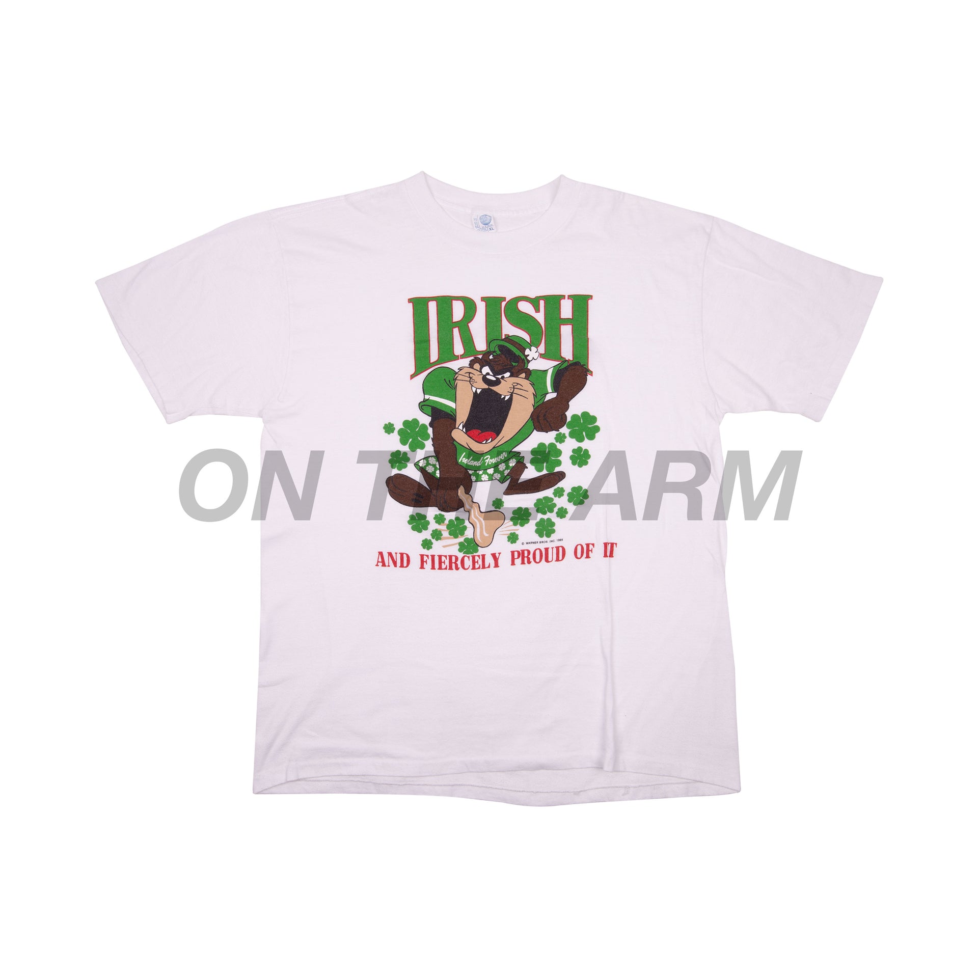 Vintage White 1989 Taz Irish Tee