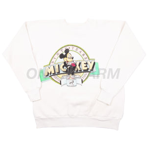 Vintage White Mickey Mouse 60th Anniversary Crew