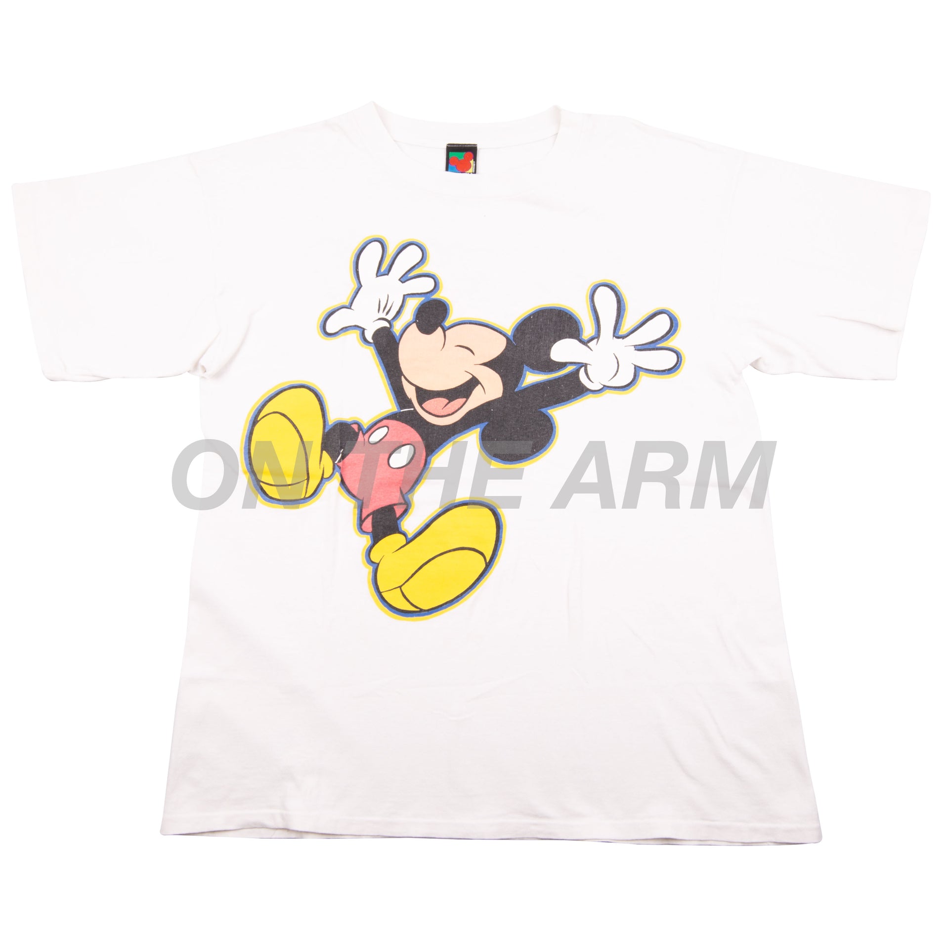 Vintage White Mickey Outline Tee