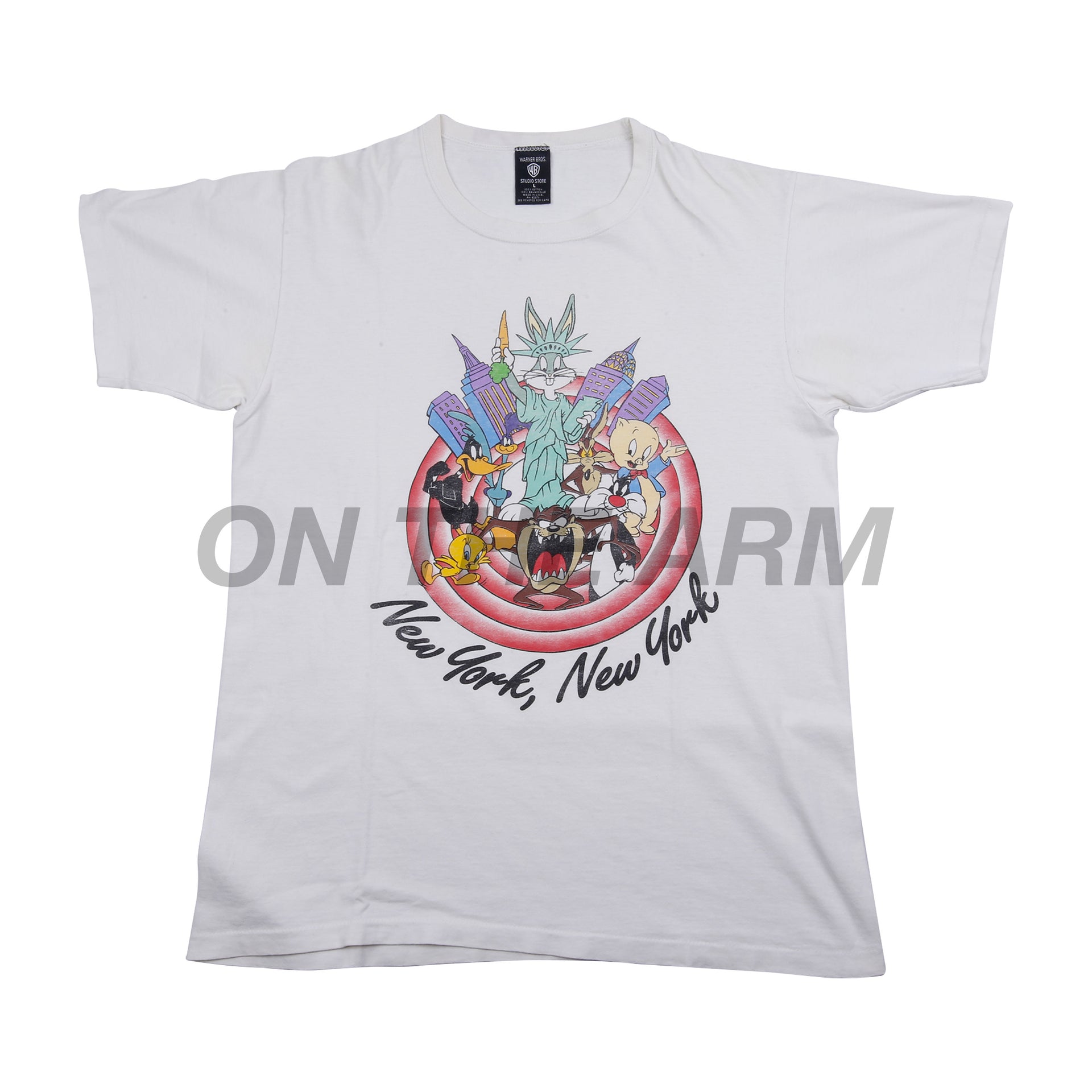 Vintage White NYNY Looney Tunes Tee