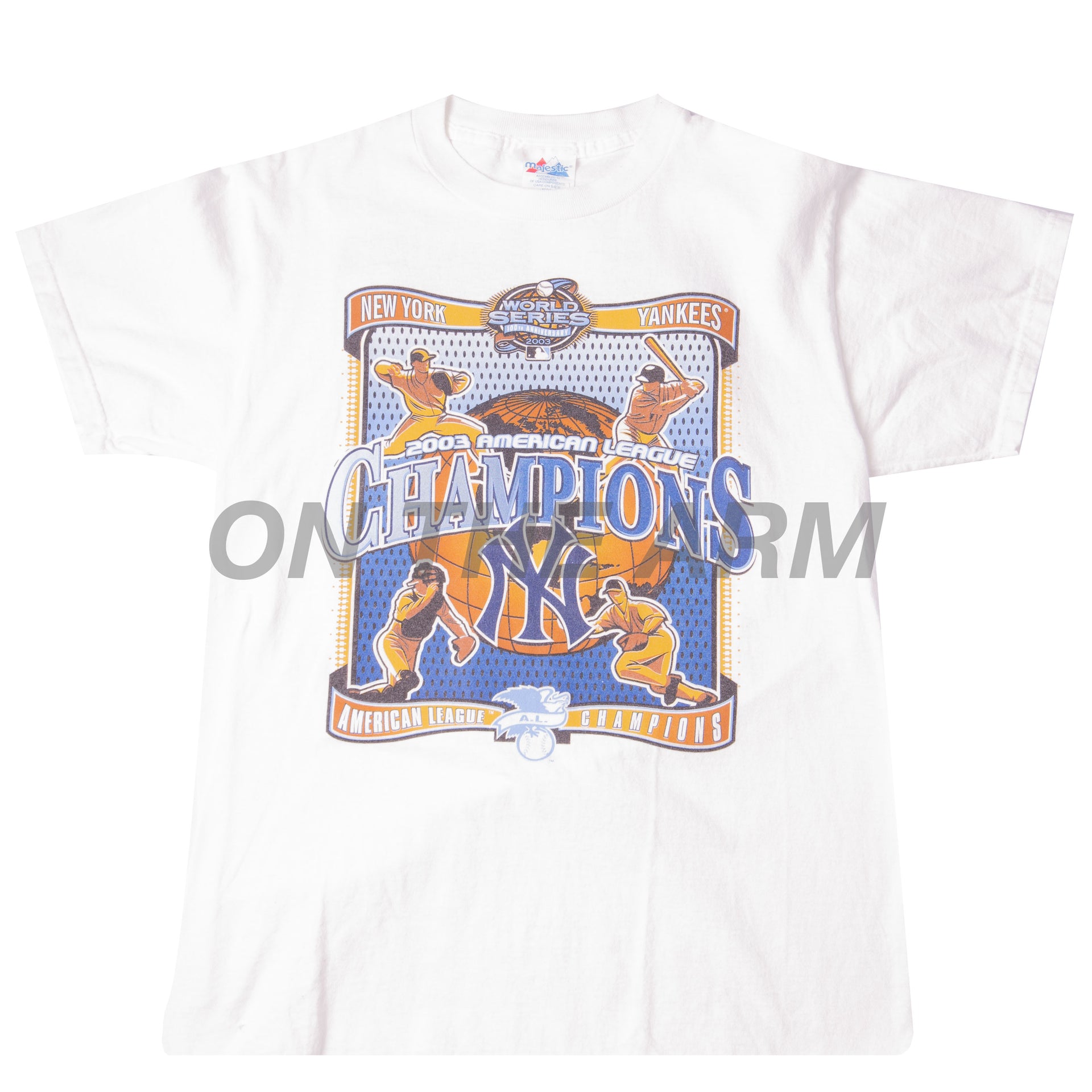 Vintage White Yankees Championship Tee