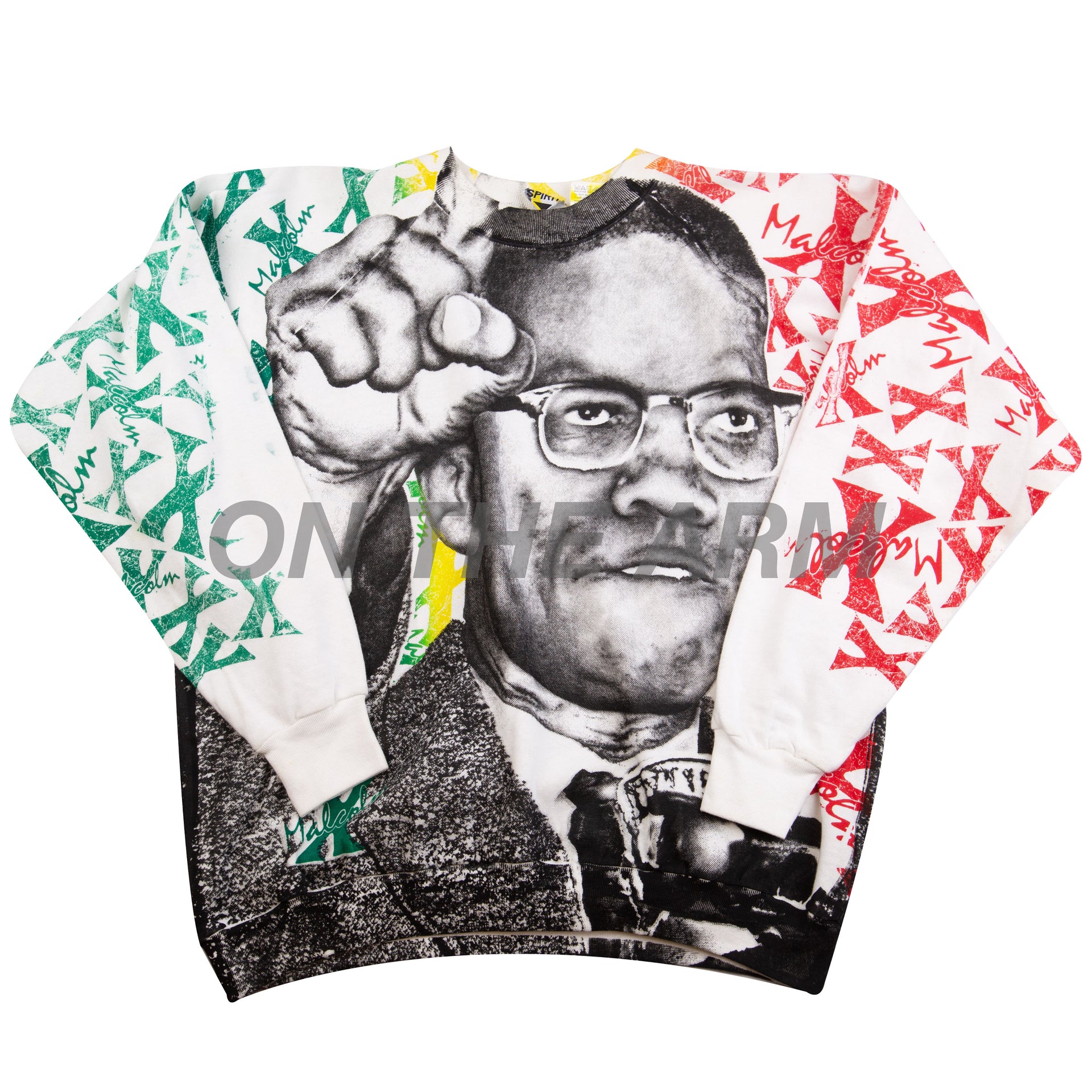 Vintage All Over Print Malcolm X Crew