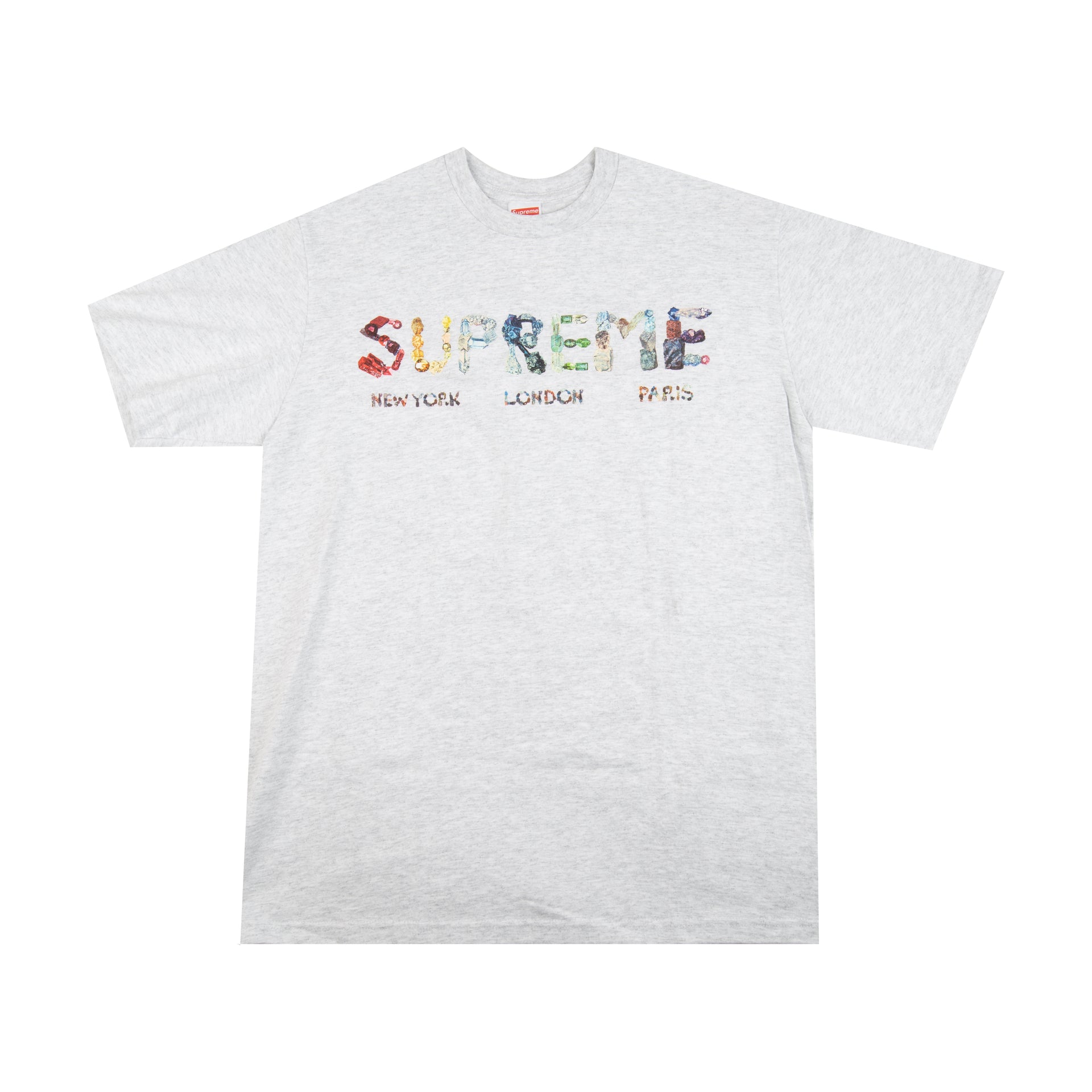 Supreme Ash Grey Crystals Tee