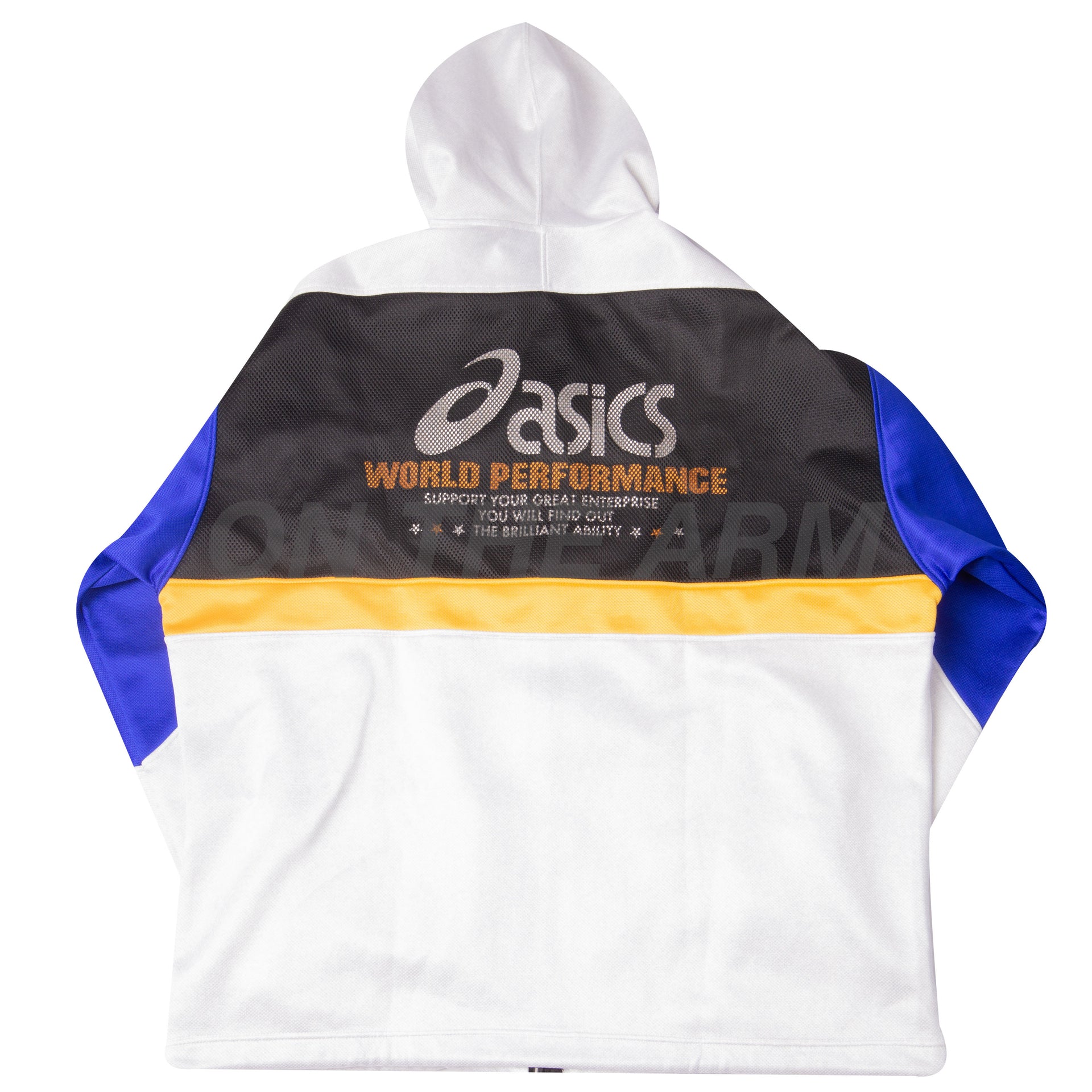 Vintage White Asics Mesh Zip Hoodie (1990's)