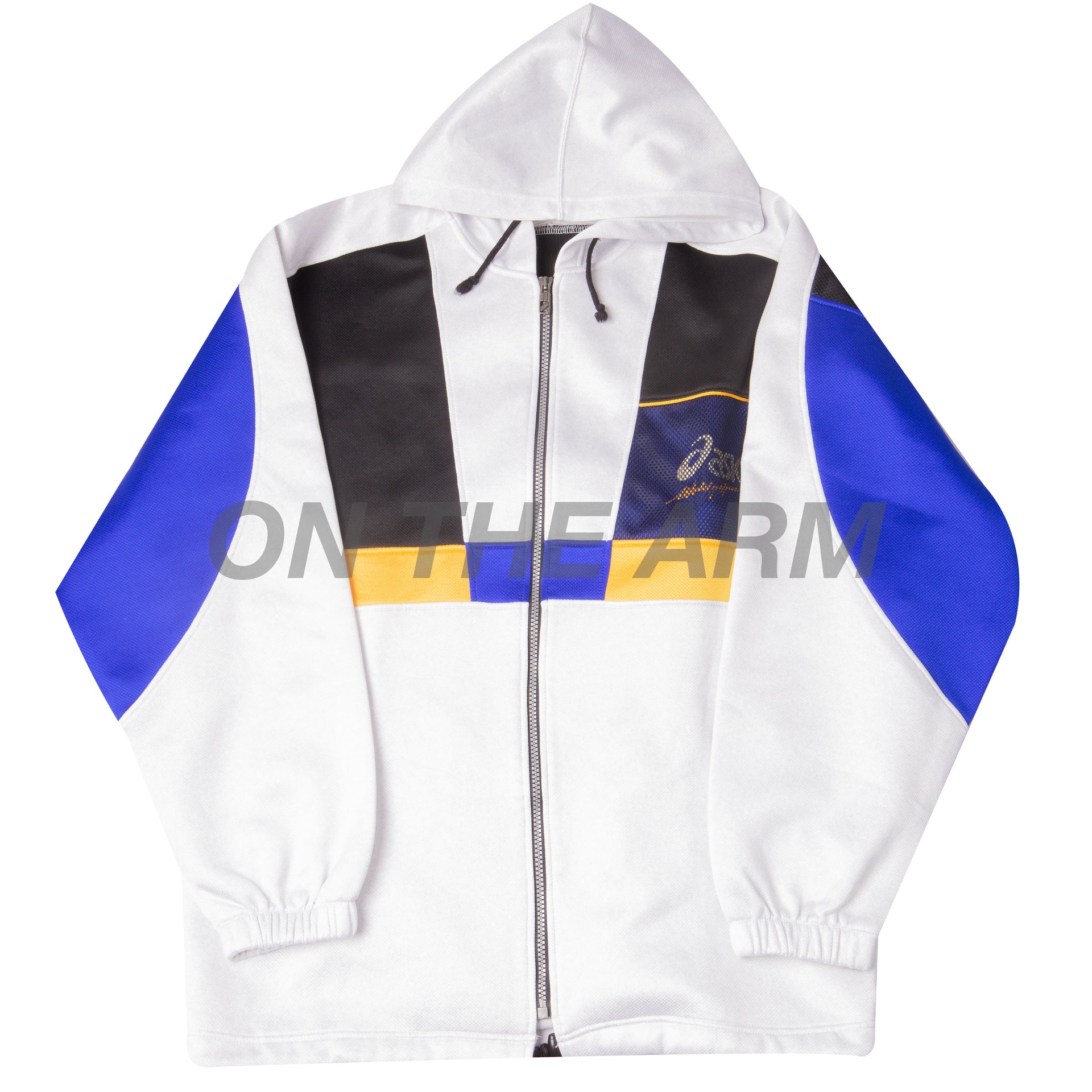 Vintage White Asics Mesh Zip Hoodie (1990's)