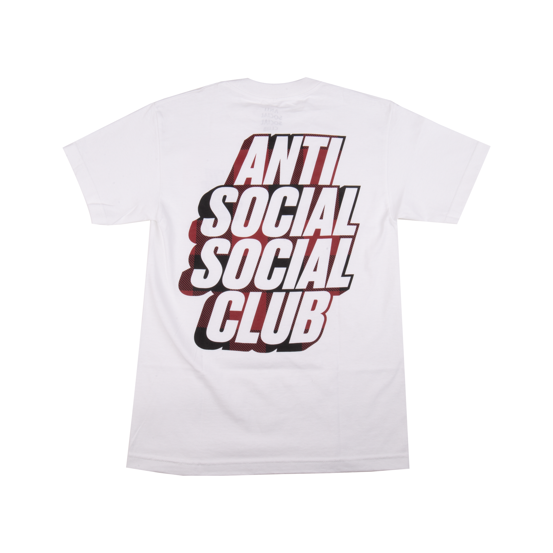 Anti Social Social Club Blocked Red Plaid Tee