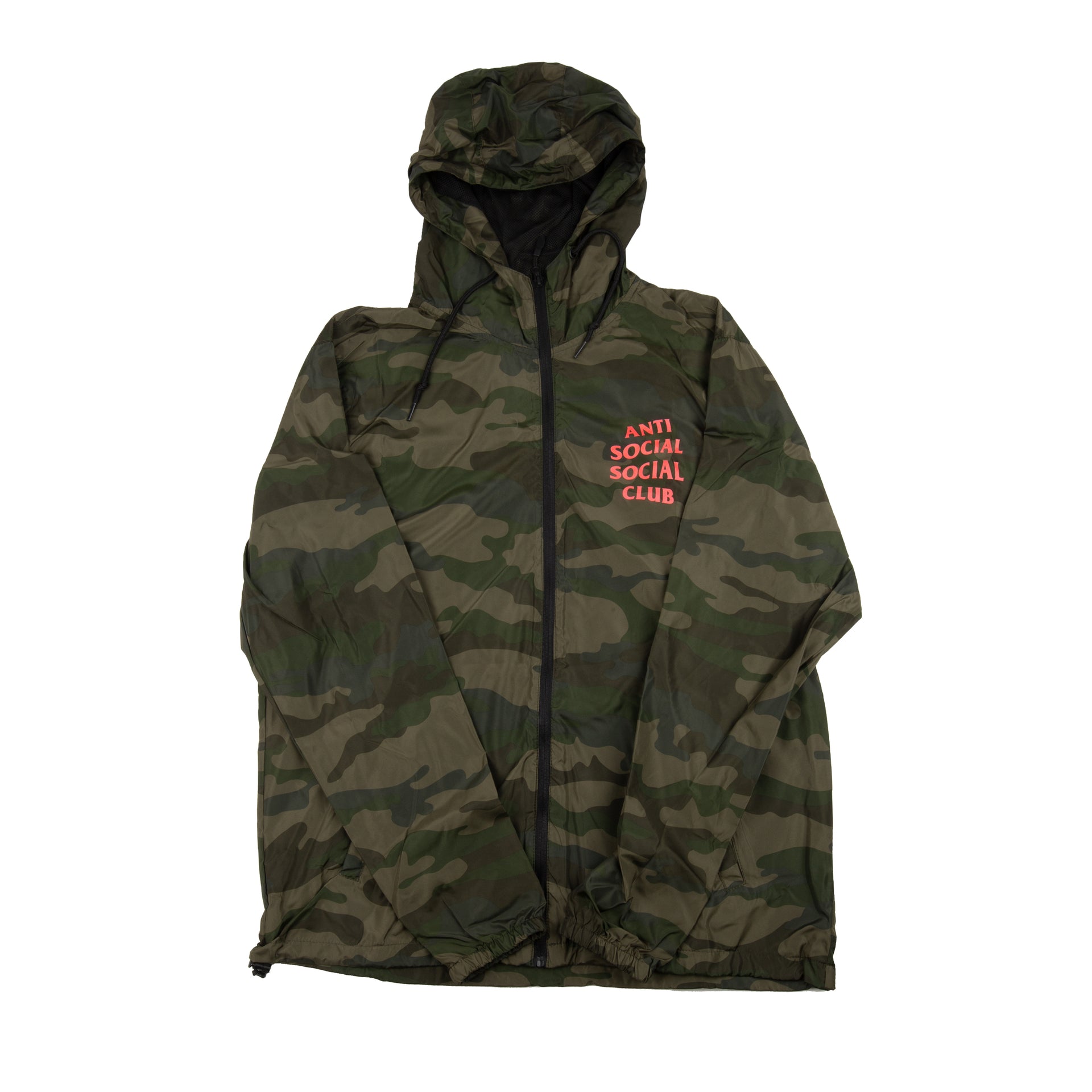 Anti Social Social Club Camo Hooded Zip Up Jacket