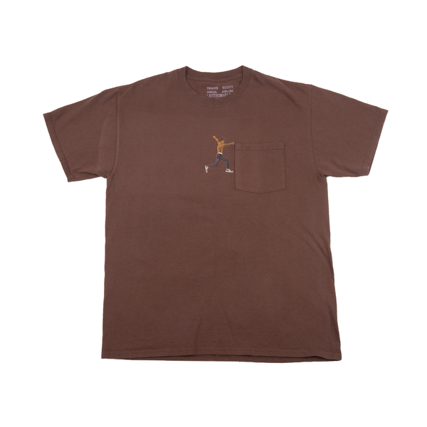 Travis Scott Off-White Virgil Abloh Brown Tee